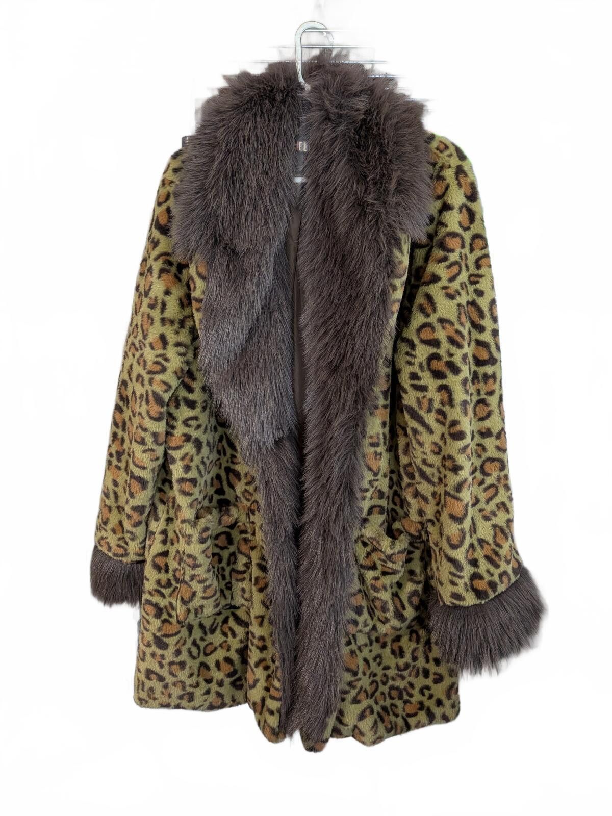 Other RARE Y2K dELiA*s Catalogue Leopard Penny Lane Afghan Coat Size XXL / US 16-18 / IT 52-54 - 2 Thumbnail