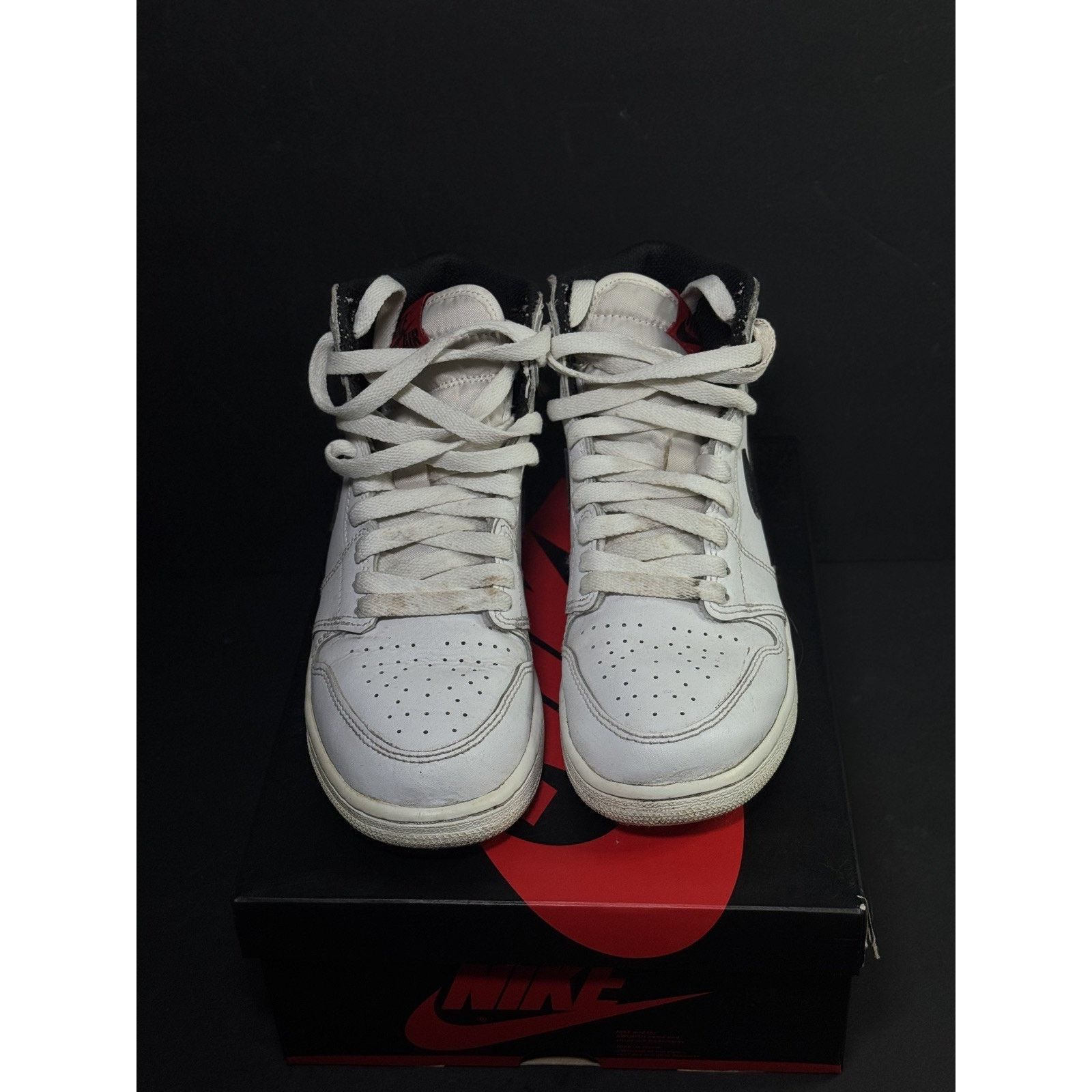 Nike Nike Air Jordan 1 Retro High Mens Size 4.5 White Black Size US 12 / EU 45 - 5 Thumbnail