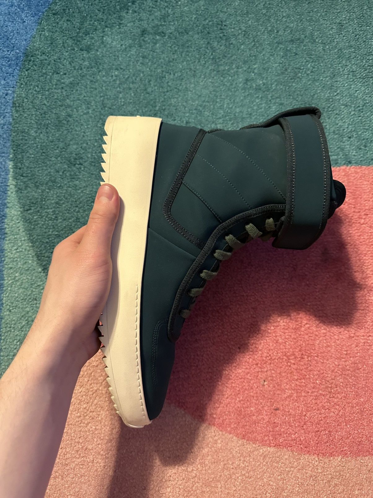 Fear of God Fear of God Military Sneaker Green Nylon Size 44 Size US 11 / EU 44 - 3 Thumbnail