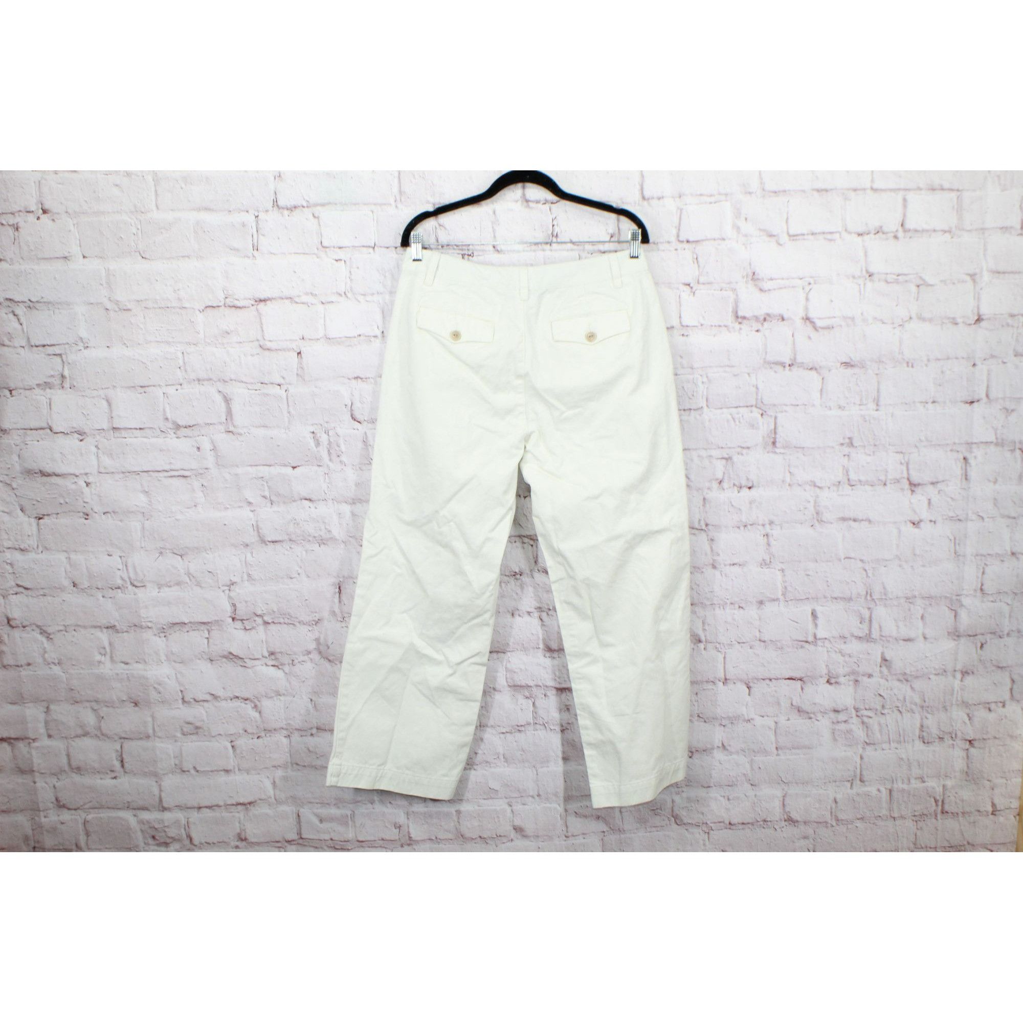 L.L. Bean LL Bean Women's Signature Boyfriend Chinos Mid Rise White Size 32" / US 10 / IT 46 - 6 Thumbnail