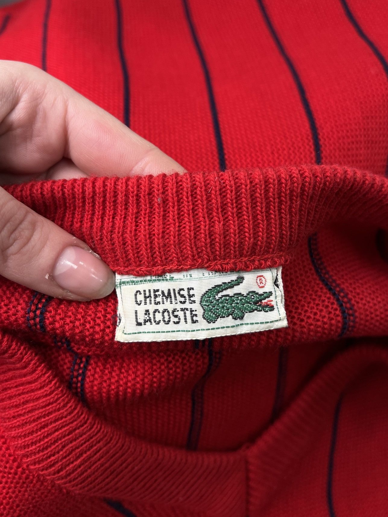 Lacoste Lacoste Chemise ripped V neck vintage sweater y2k Size US L / EU 52-54 / 3 - 8 Thumbnail