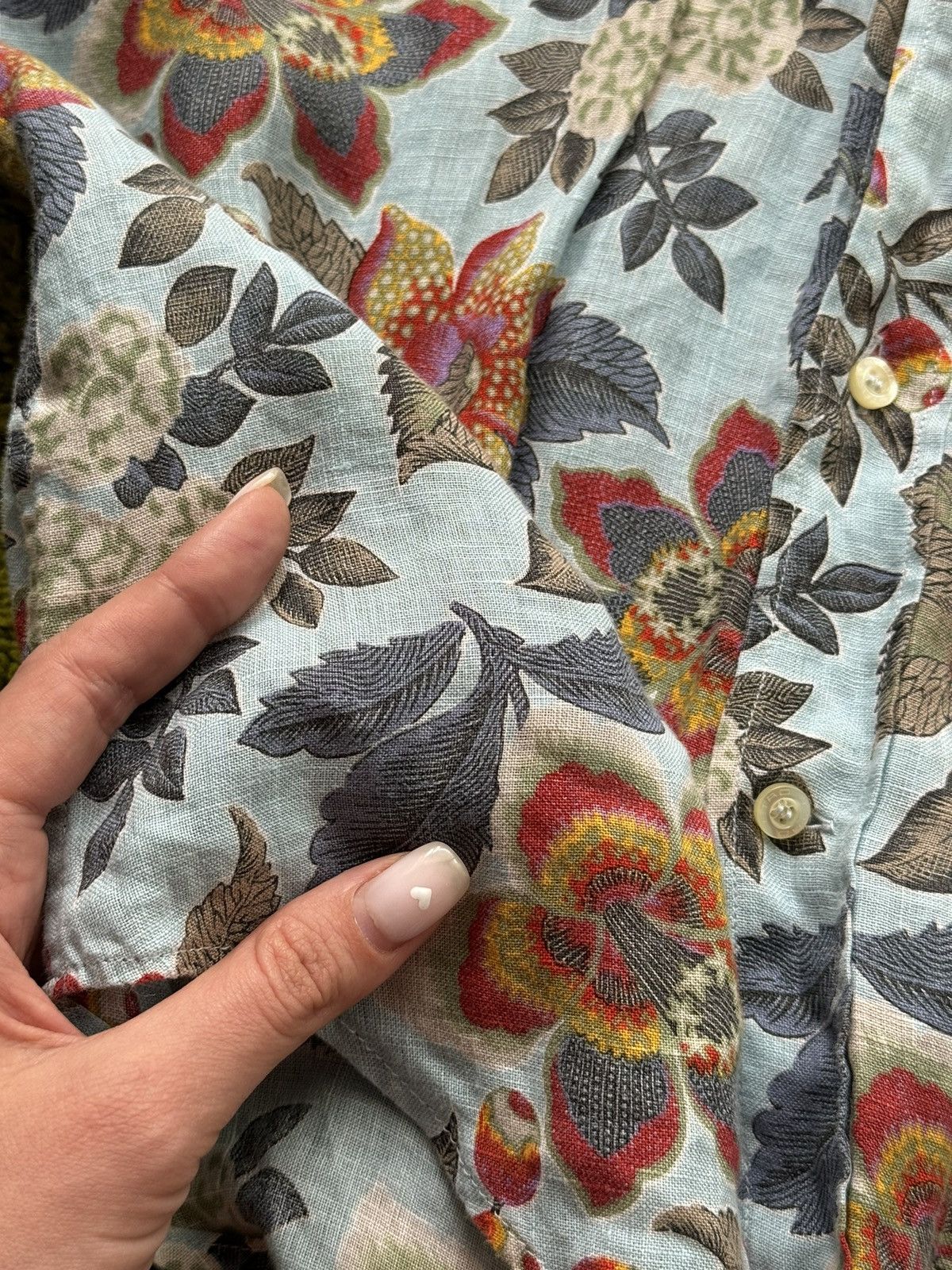 Designer × Etro Etro 100% linen iconic floral pattern buttons up shirt Size US M / EU 48-50 / 2 - 5 Thumbnail