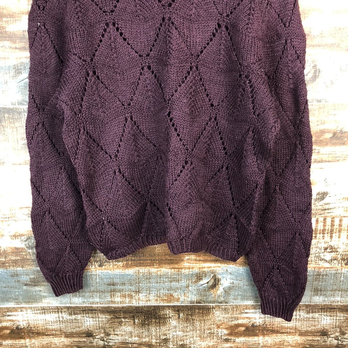 Homespun Knitwear Japanese Brand Dark Purple Knitwear #A1708 Size US M / EU 48-50 / 2 - 6 Thumbnail