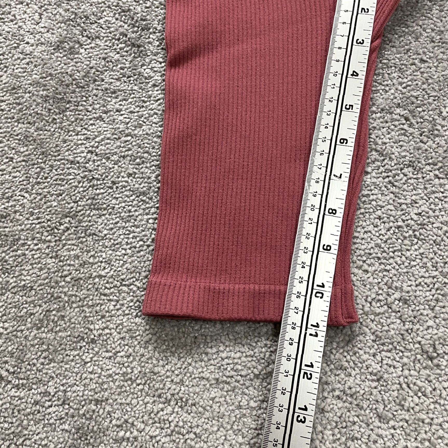 Pinko COTTON CANDY Juniors M Pink Cropped Leggings Athletic Yoga Activewear Size 32" / US 10 / IT 46 - 5 Thumbnail
