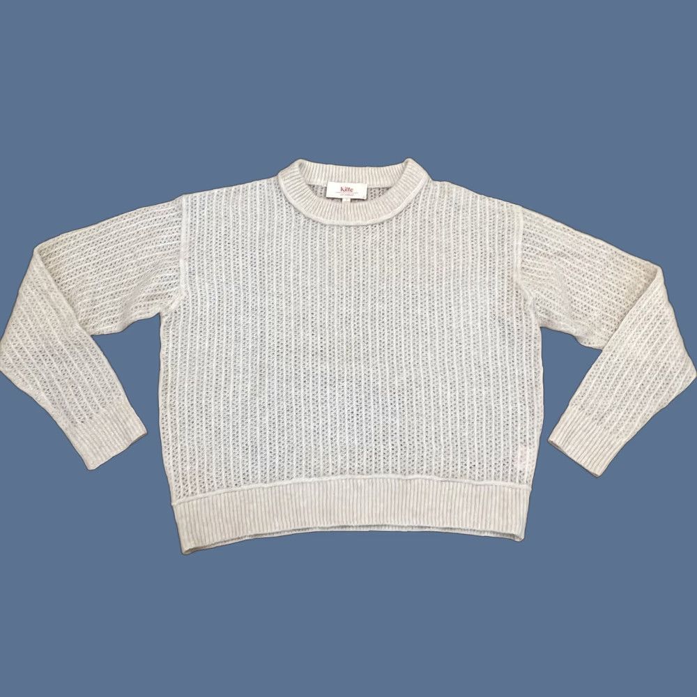 Vintage Kilte Los Angeles Sweater Open Knit Beige Cashmere/Alpaca/Silk S Women Pullover Open-Knit Angel 90s Size S / US 4 / IT 40 - 1 Thumbnail
