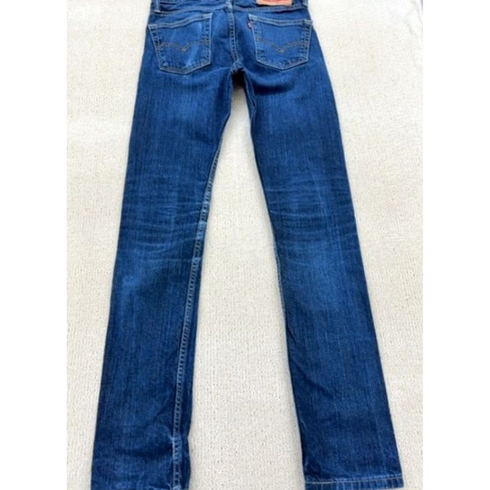 Levi's Levi's 513 Slim Straight Jeans 29x34 Denim Zip Fly Blue Men’s 513 Slim Straight Denim Jeans Size US 29 - 2 Thumbnail