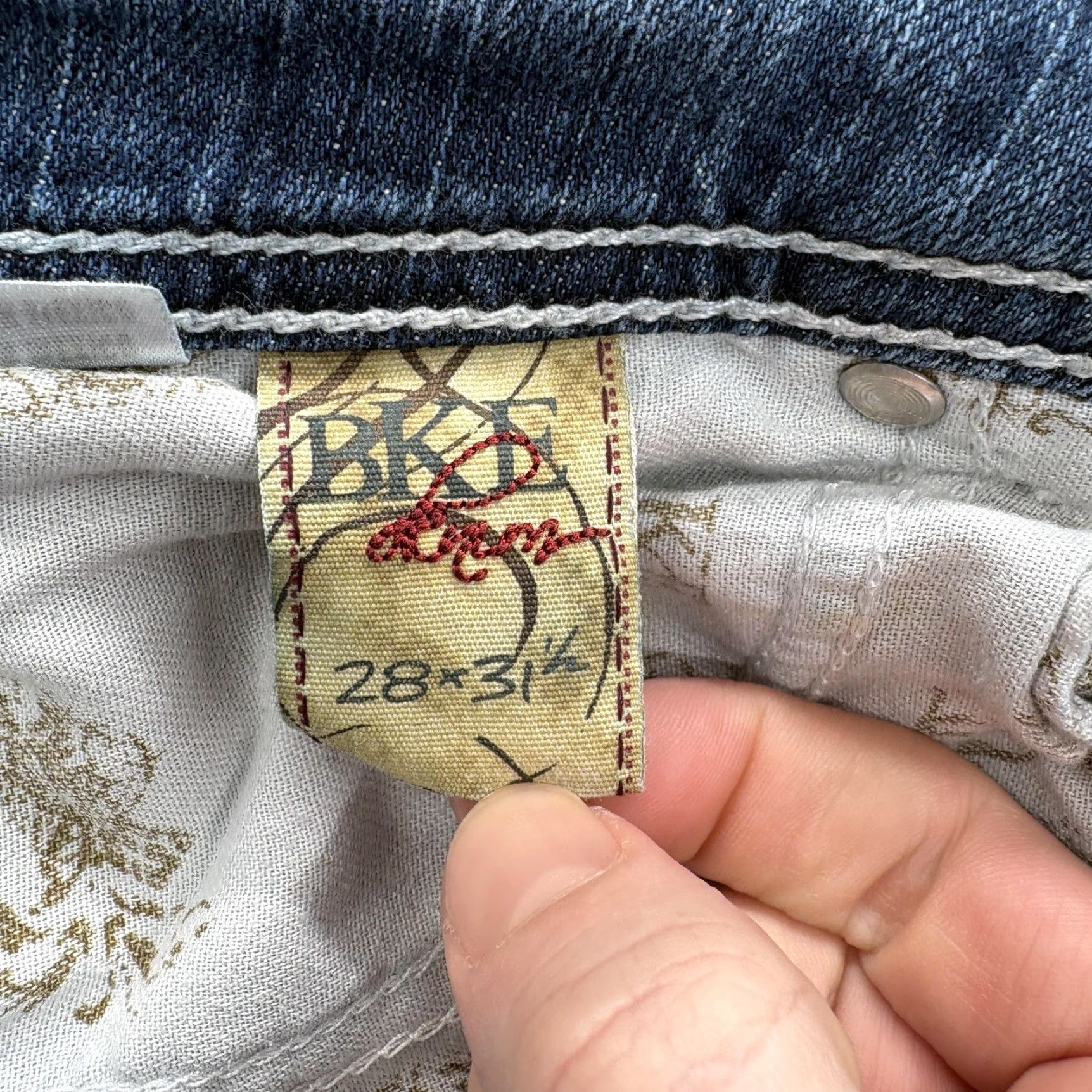 BKE VINTAGE Buckle BKE Kate Bootcut Jeans Womens 28x31.5 Blue Low Rise Stretch Grunge Y2K Size 28" / US 6 / IT 42 - 6 Thumbnail