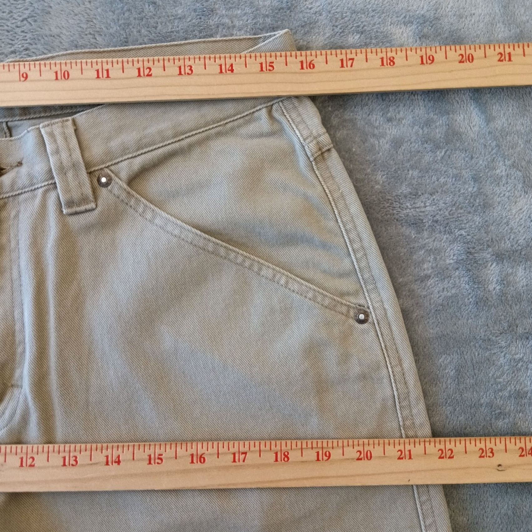 Lee Lee Jeans Cargo Cotton Gray Straight Leg Mens 32x28 Denim Zip Pockets Regular Inseam 28" Vintage No Cotton New Size US 32 / EU 48 - 3 Thumbnail