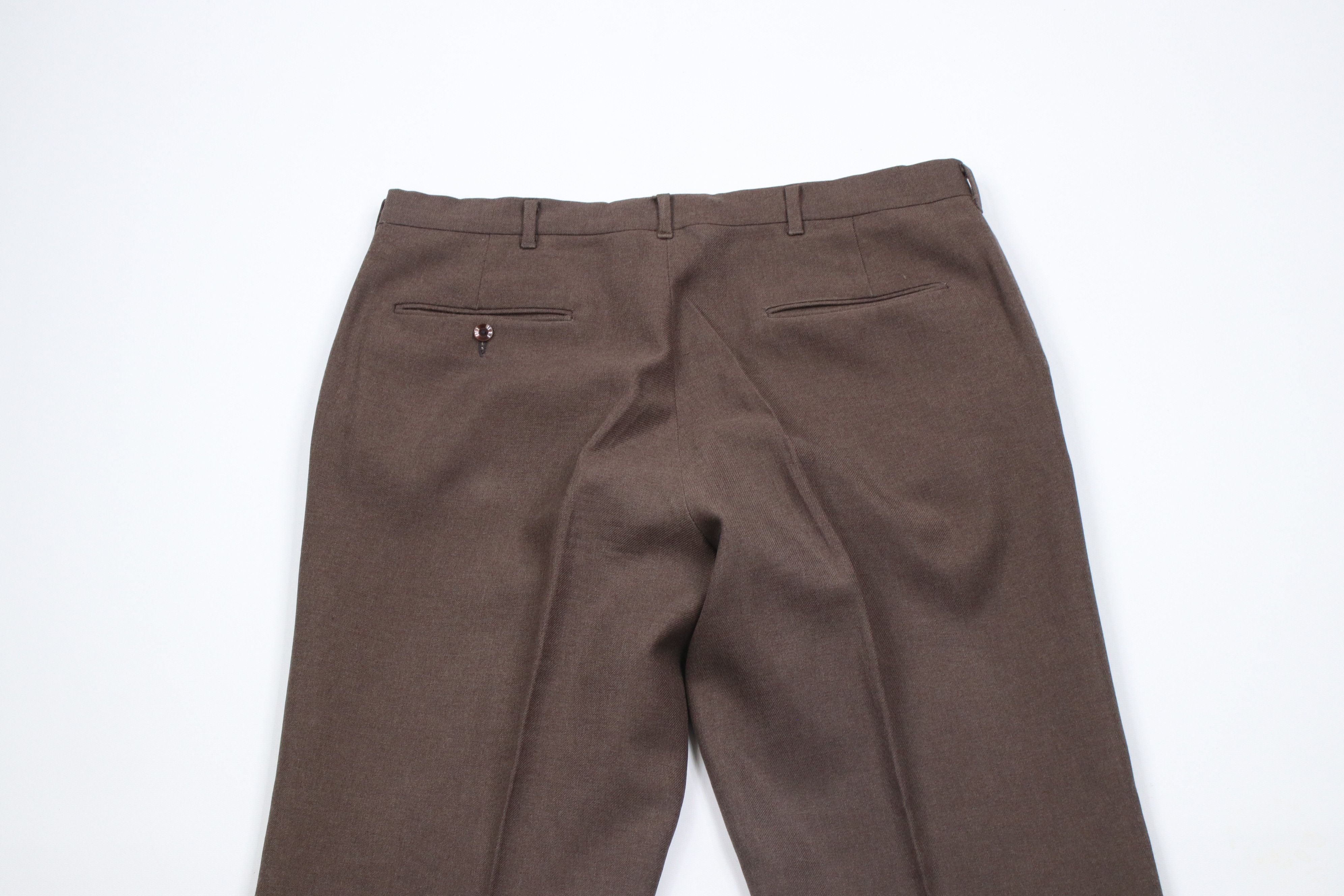 Vintage Vintage 70s Streetwear Flared Wide Leg Chino Pants Brown USA Size US 34 / EU 50 - 11 Thumbnail