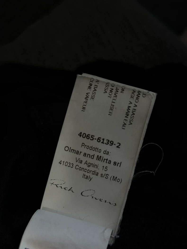 Rick Owens Rick Owens 14fw main line solid black cotton T-shoulder lon Size US XS / EU 42 / 0 - 7 Thumbnail