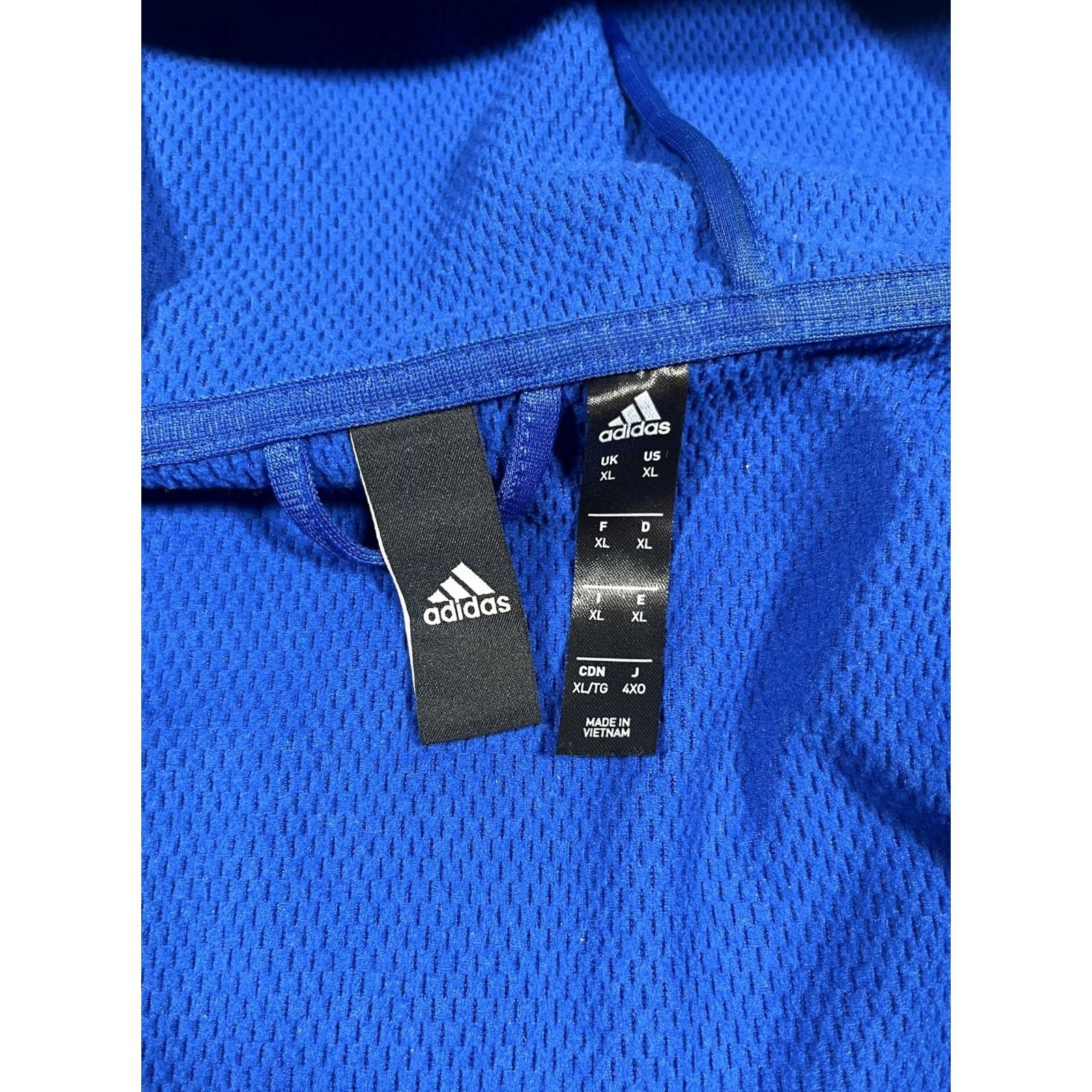 Adidas Adidas Hoodie Mens XL Blue 3-Stripes ClimaWarm Full Zip Athletic Training Jacket Size US XL / EU 56 / 4 - 3 Thumbnail