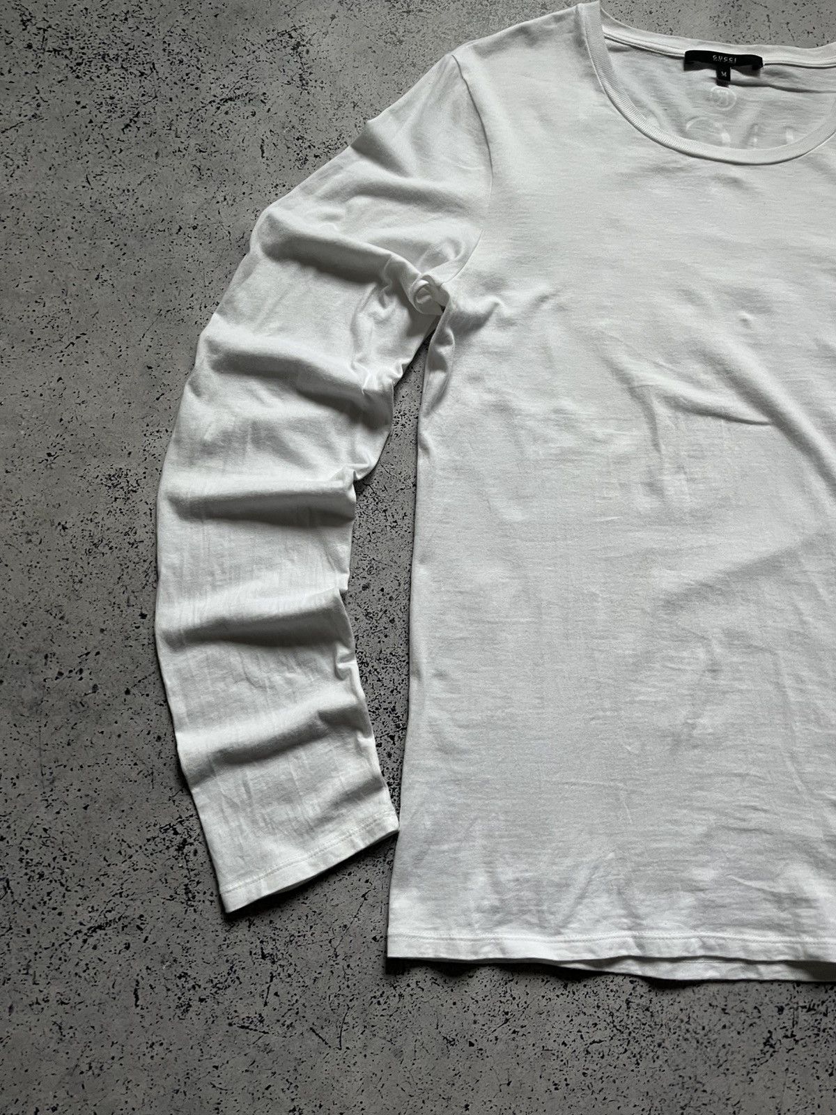 Tom Ford Gucci Tom Ford White Long Sleeve Back Big Logo Luxury Y2K Size M / US 6-8 / IT 42-44 - 5 Thumbnail