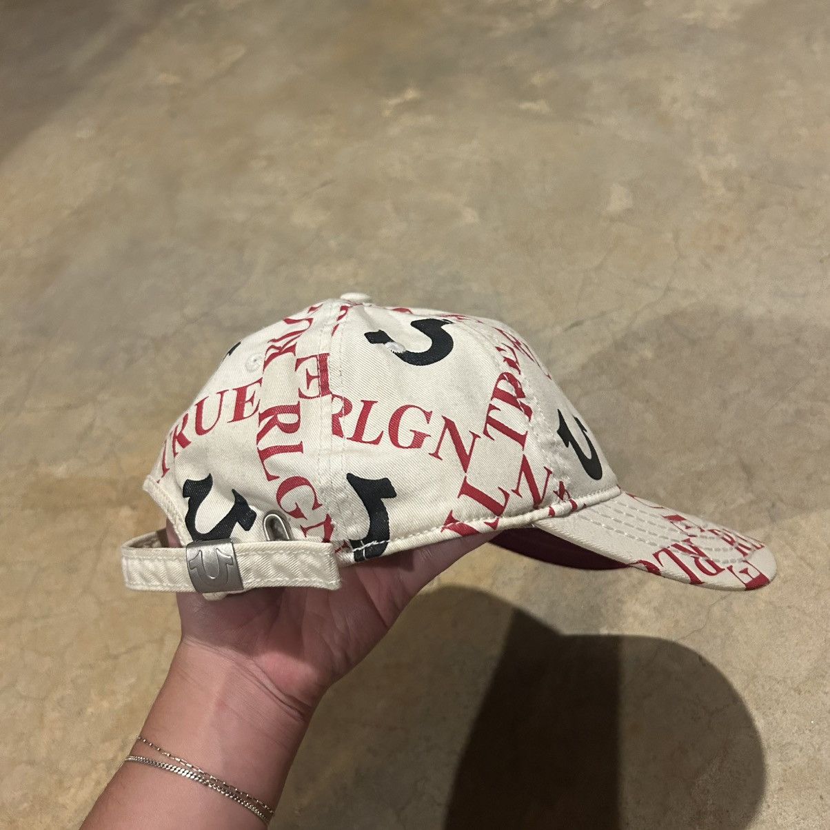 True Religion Vintage True Religion Horseshoe Monogram All Over Print Hat Size ONE SIZE - 4 Thumbnail