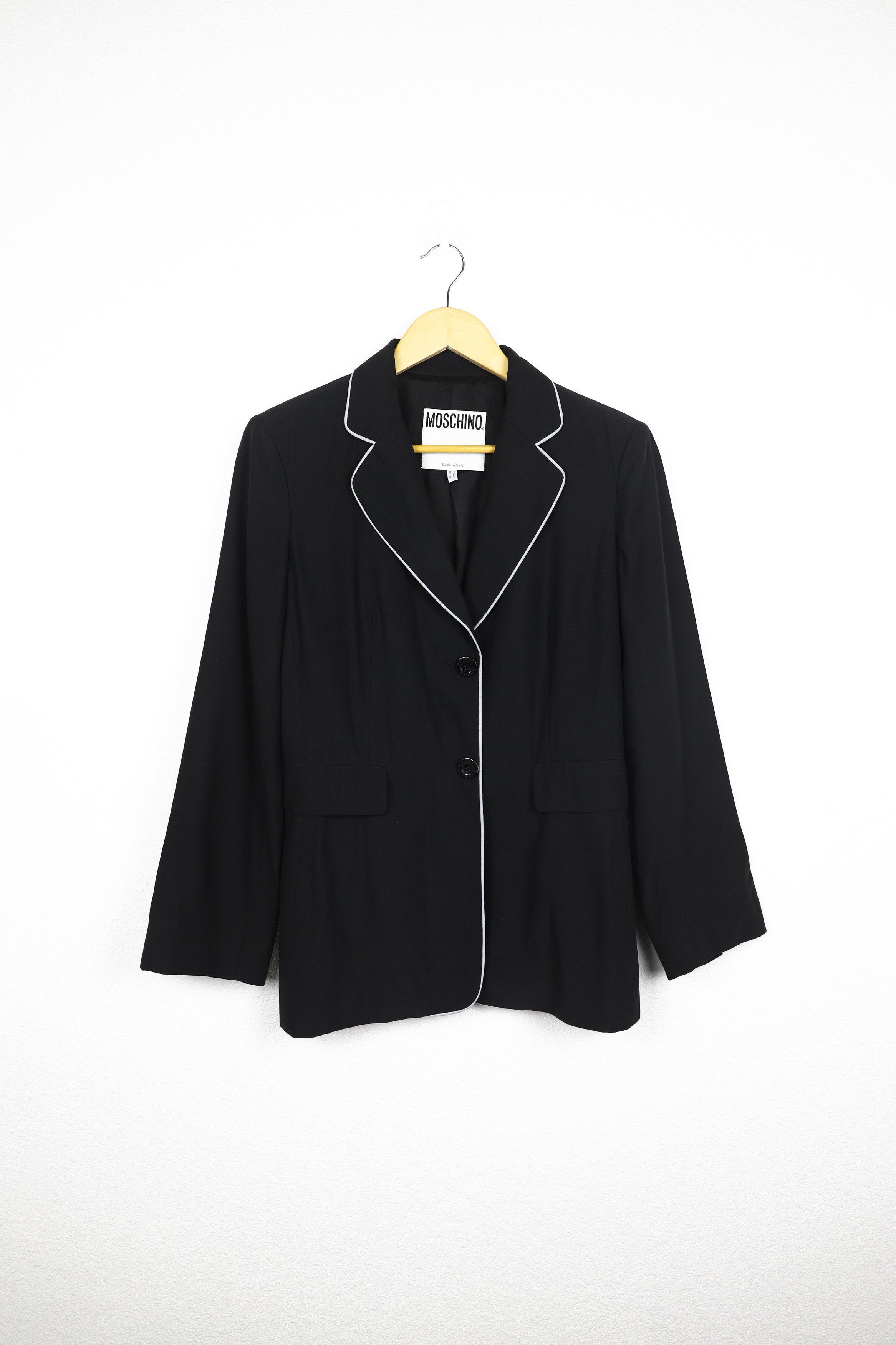 Moschino × Vintage Womens Moschino Сhiffon Reflective Details Blazer Jacket Size S / US 4 / IT 40 - 1 Thumbnail