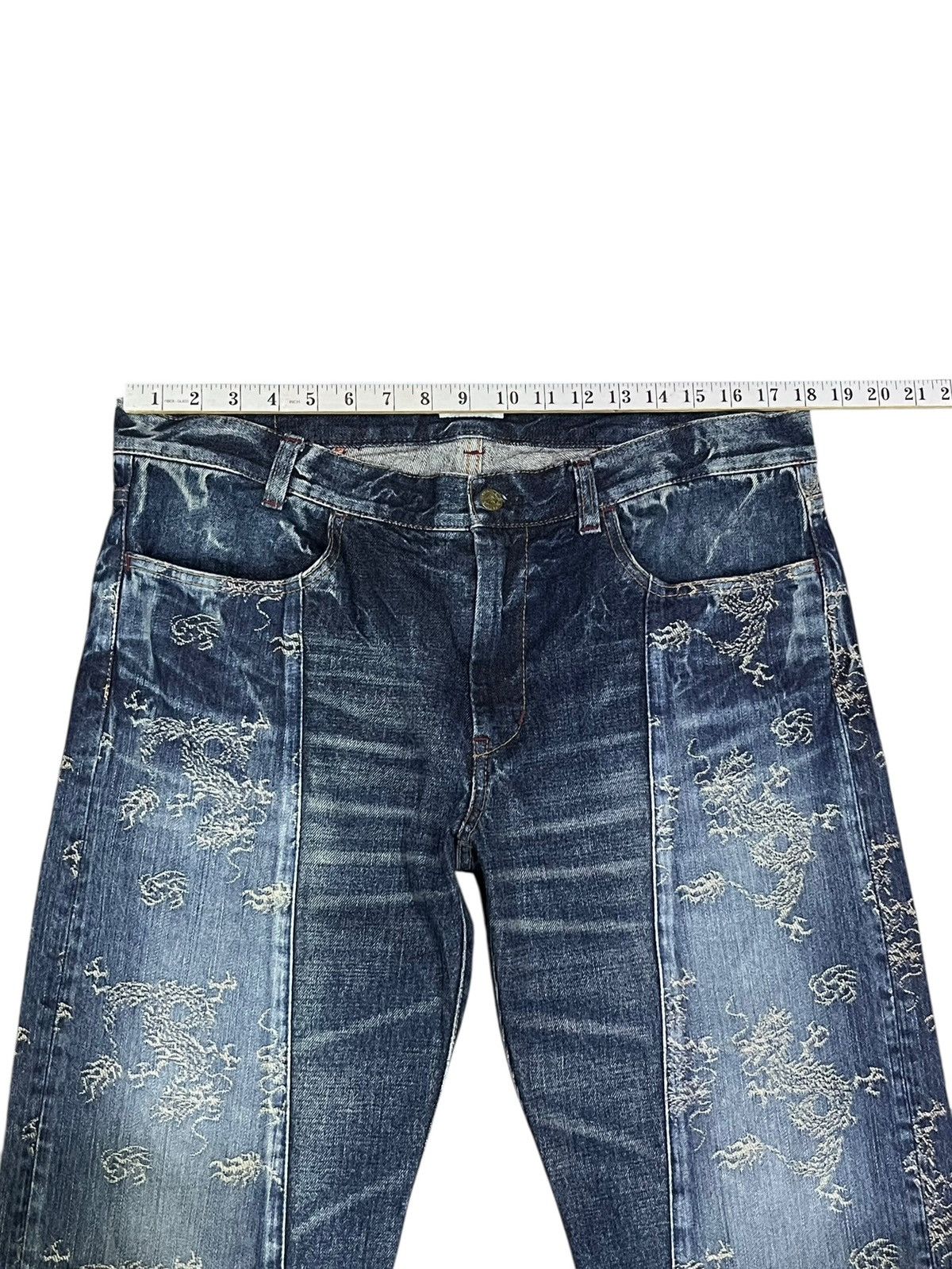 Eternal RARE! Eternal Kura Dragon Jacquard Denim Made in Japan Size US 36 / EU 52 - 14 Thumbnail