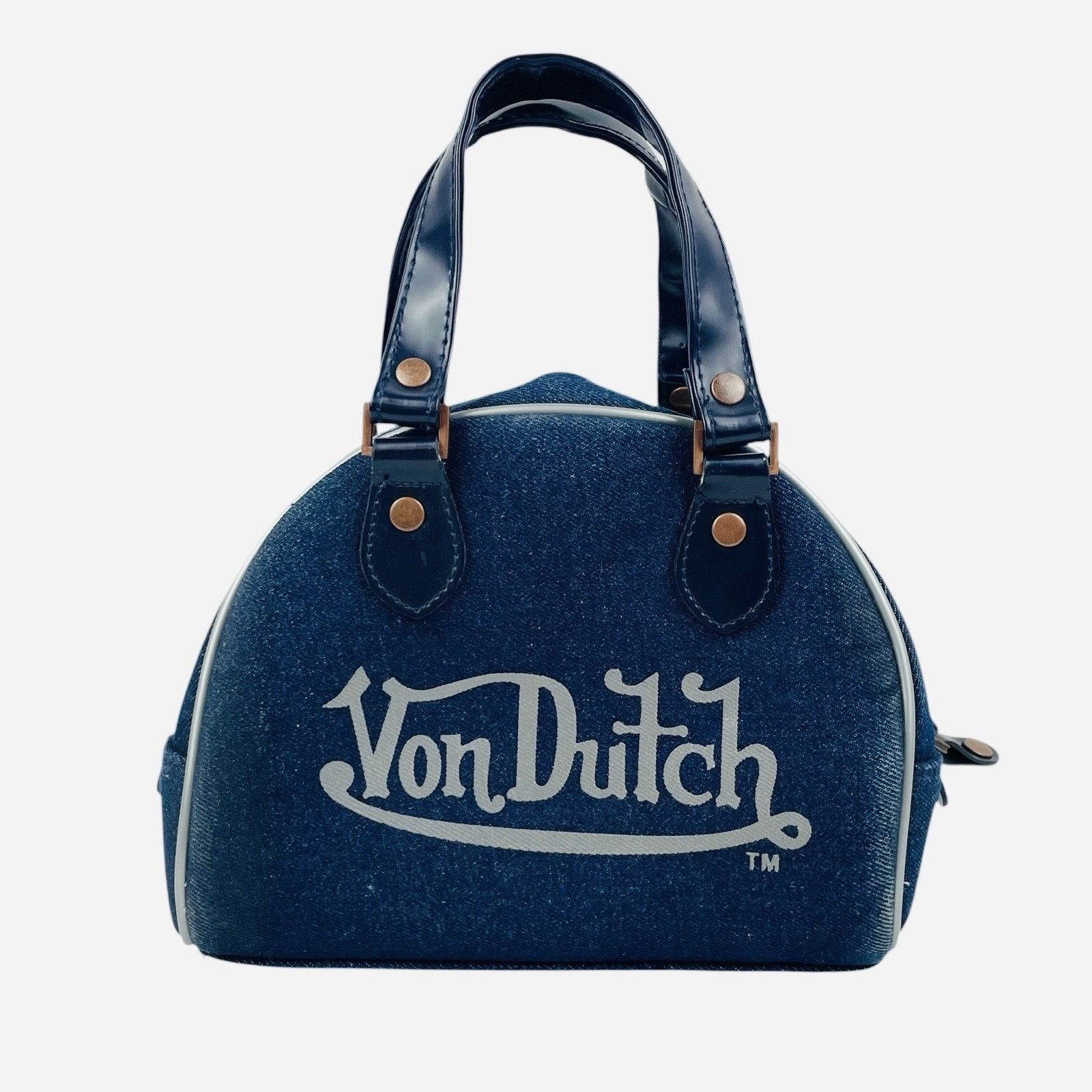 Von Dutch RARE Vintage 2000s Von Dutch Denim Mini Bowling Bag Purse Size ONE SIZE - 3 Thumbnail