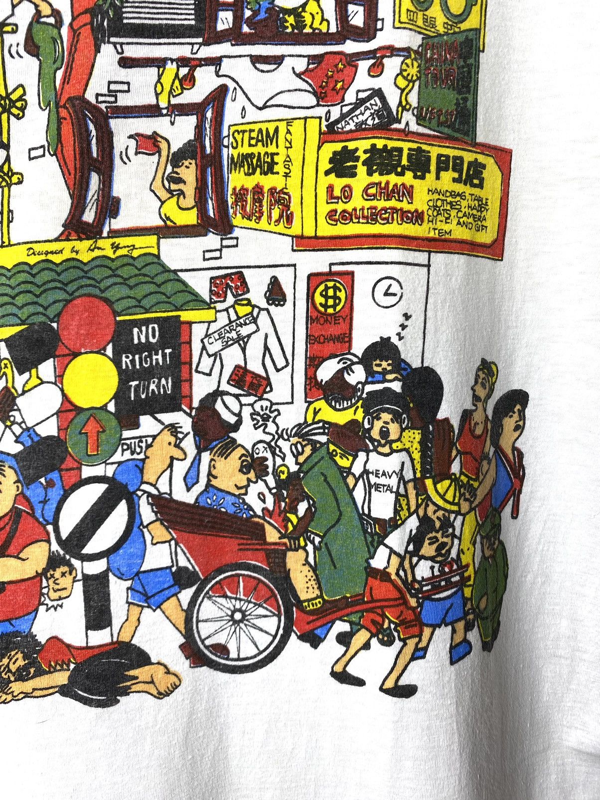 Vintage Vintage 1990’s Hong Kong Art T Shirt Japan Hype Cartoon Size US L / EU 52-54 / 3 - 4 Thumbnail