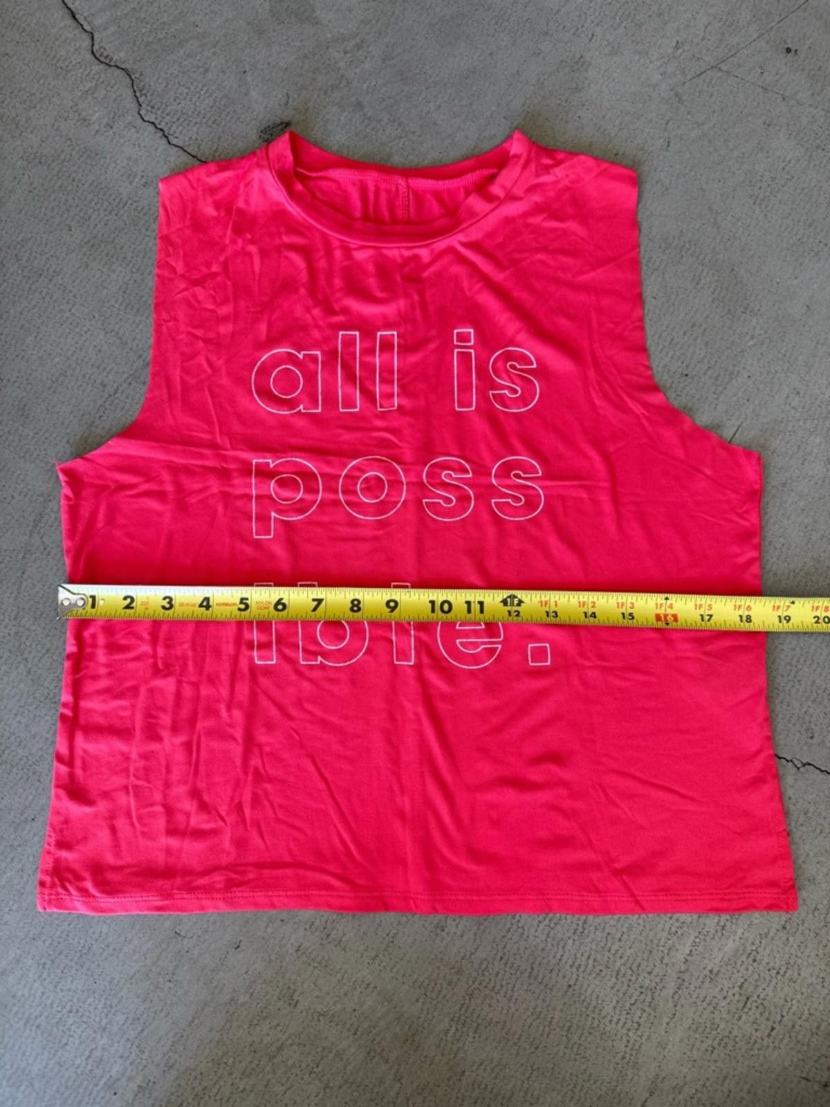 Other good hYOUman / Graphic Crop Tank / All is possible / Pink Size M / US 6-8 / IT 42-44 - 4 Thumbnail