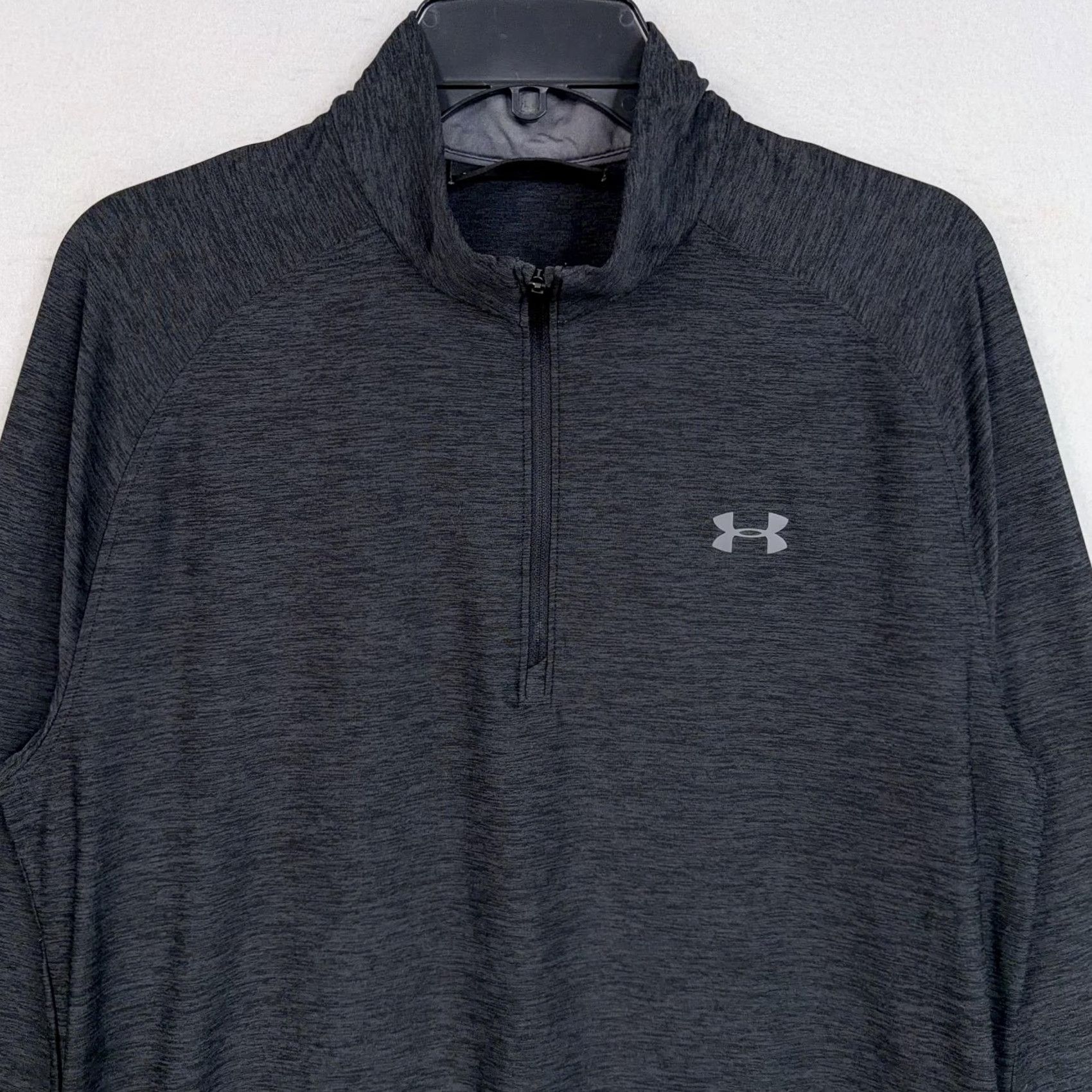 Under Armour Under Armour Pullover Mens Medium Gray 1/4 Zip Relaxed Fit Running & Training Top Size US M / EU 48-50 / 2 - 2 Thumbnail