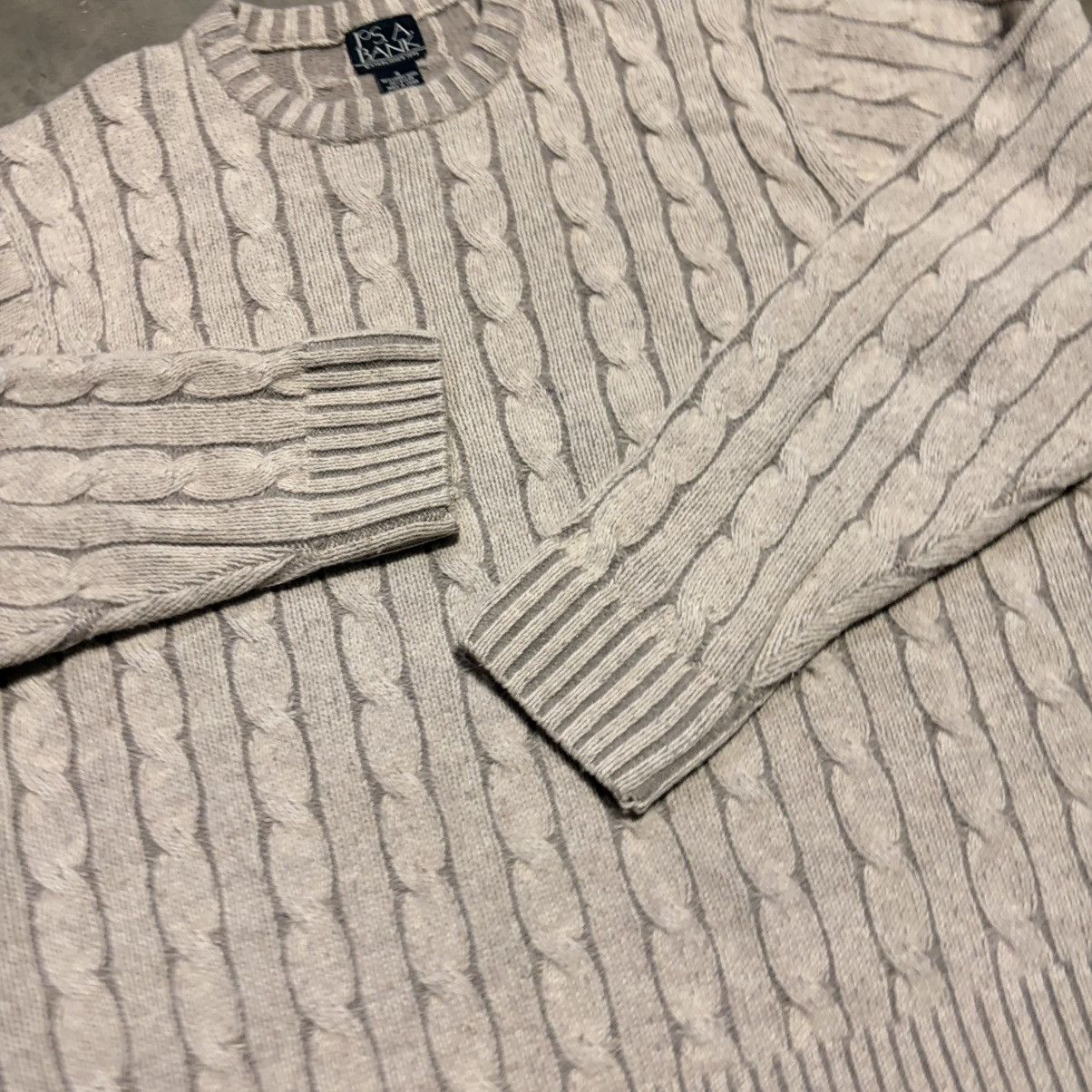 Jos. A. Bank Vintage Jos A Bank Lambs Wool Sweater Cable Knit Fisherman Size US S / EU 44-46 / 1 - 5 Thumbnail