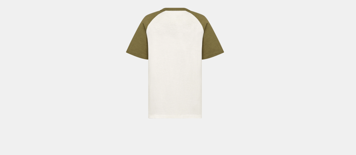 DENIM TEARS × Dior o1w1db1 Slub Cotton Jersey Relaxed Fit T-Shirt White/Green Size US L / EU 52-54 / 3 - 2 Thumbnail