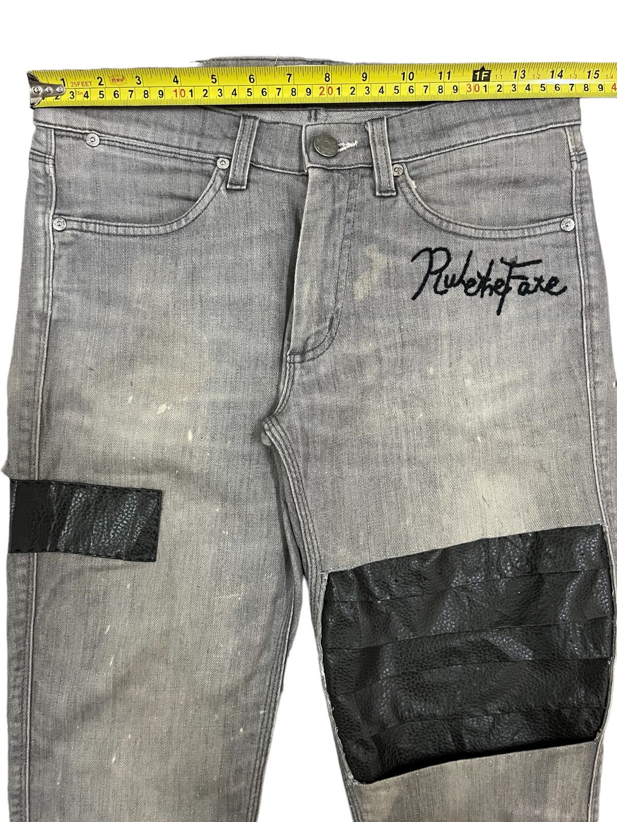 Acne Studios Acne Studios Max Tarnish Leather Patches Paint Splat Jeans Size US 29 - 19 Thumbnail