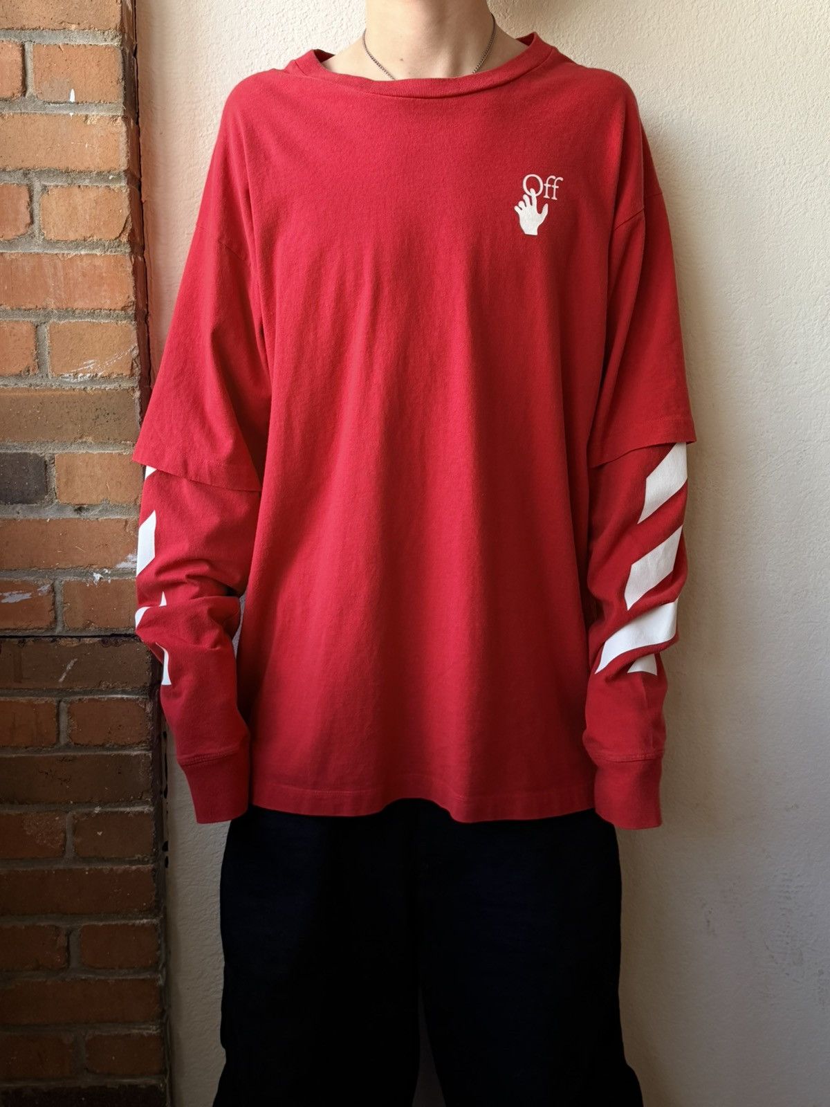 Off-White Off-White Layered Long Sleeve T-Shirt Size US L / EU 52-54 / 3 - 1 Thumbnail