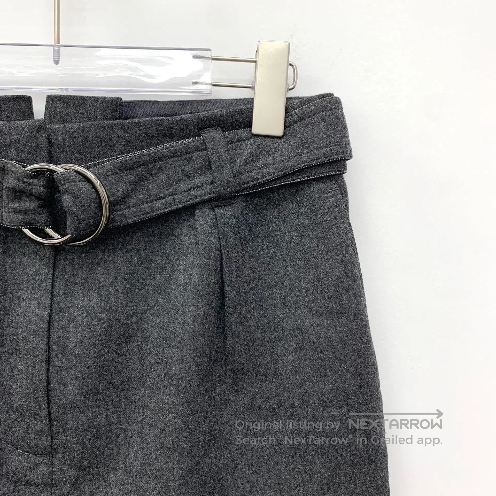 Brunello Cucinelli Brunello Cucinelli Wool Beaded Belt Skirt. Size 37" - 3 Thumbnail