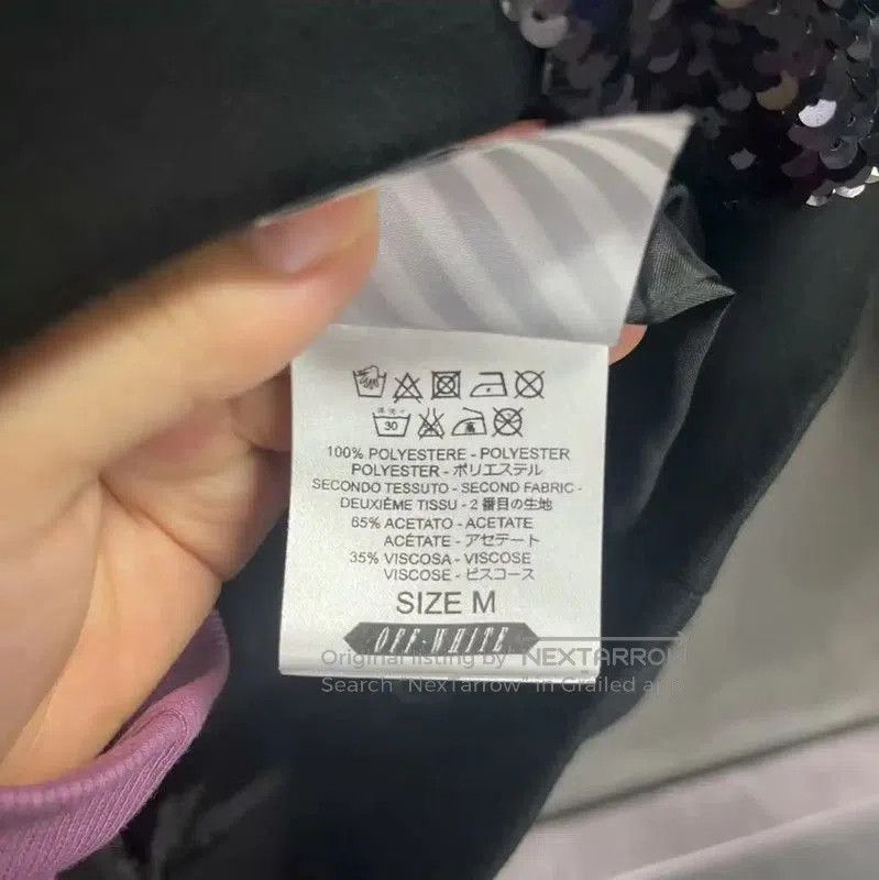 Off-White Off-White Black Sequin Bomber Jacket . Size US M / EU 48-50 / 2 - 4 Thumbnail