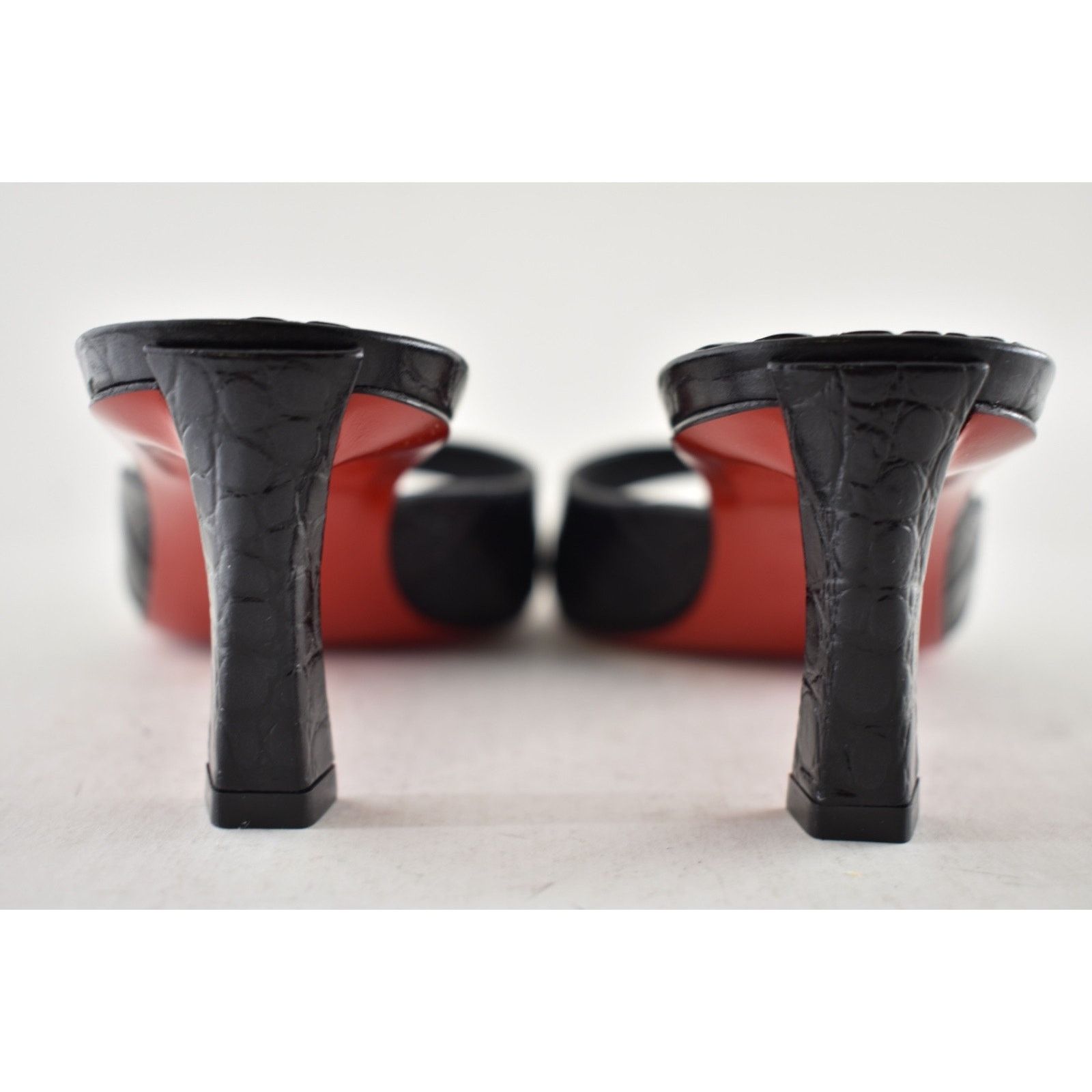 Christian Louboutin Christian Louboutin Condora Mule 55 Black Croc Ali Pump 38 Size US 8 / IT 38 - 13 Thumbnail