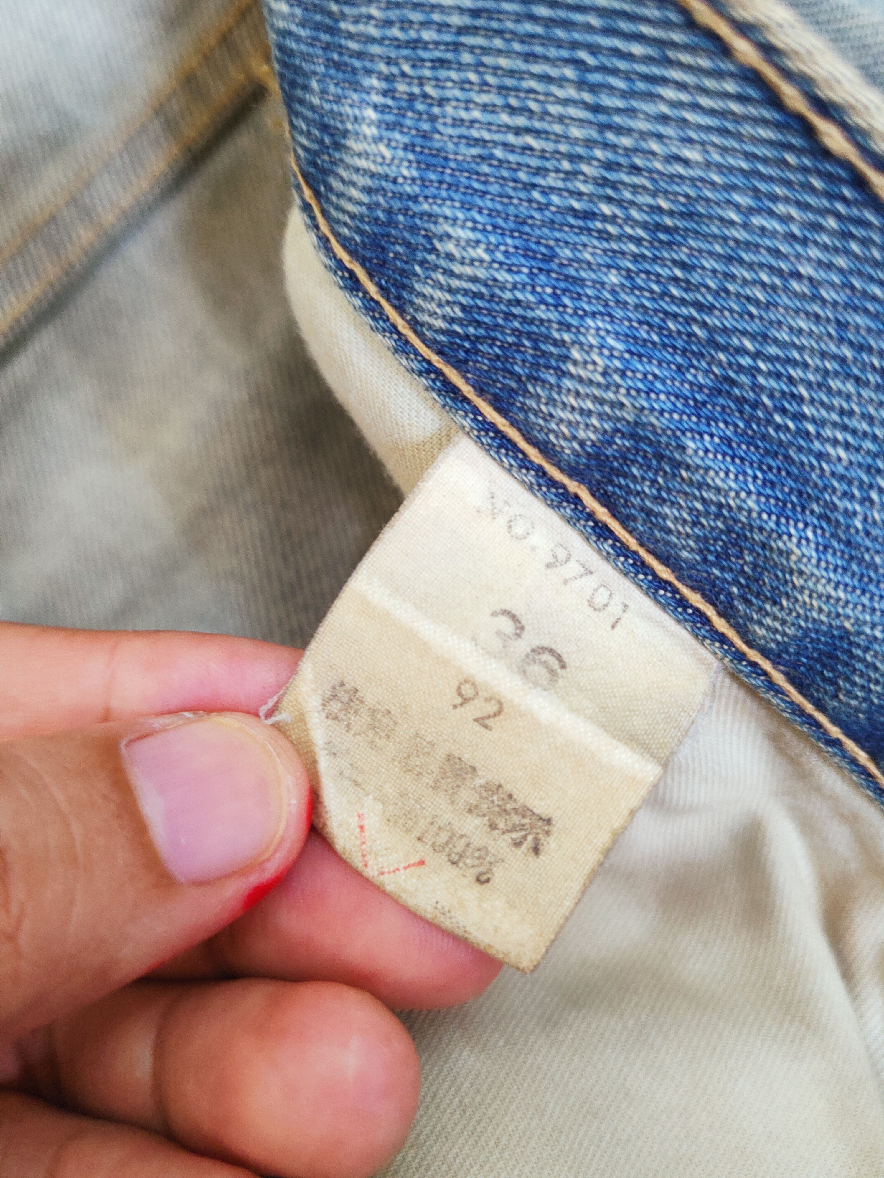 Japanese Brand Halley Stone Blue Faded Distressed Ripped Jeans #W504 Size US 34 / EU 50 - 17 Thumbnail