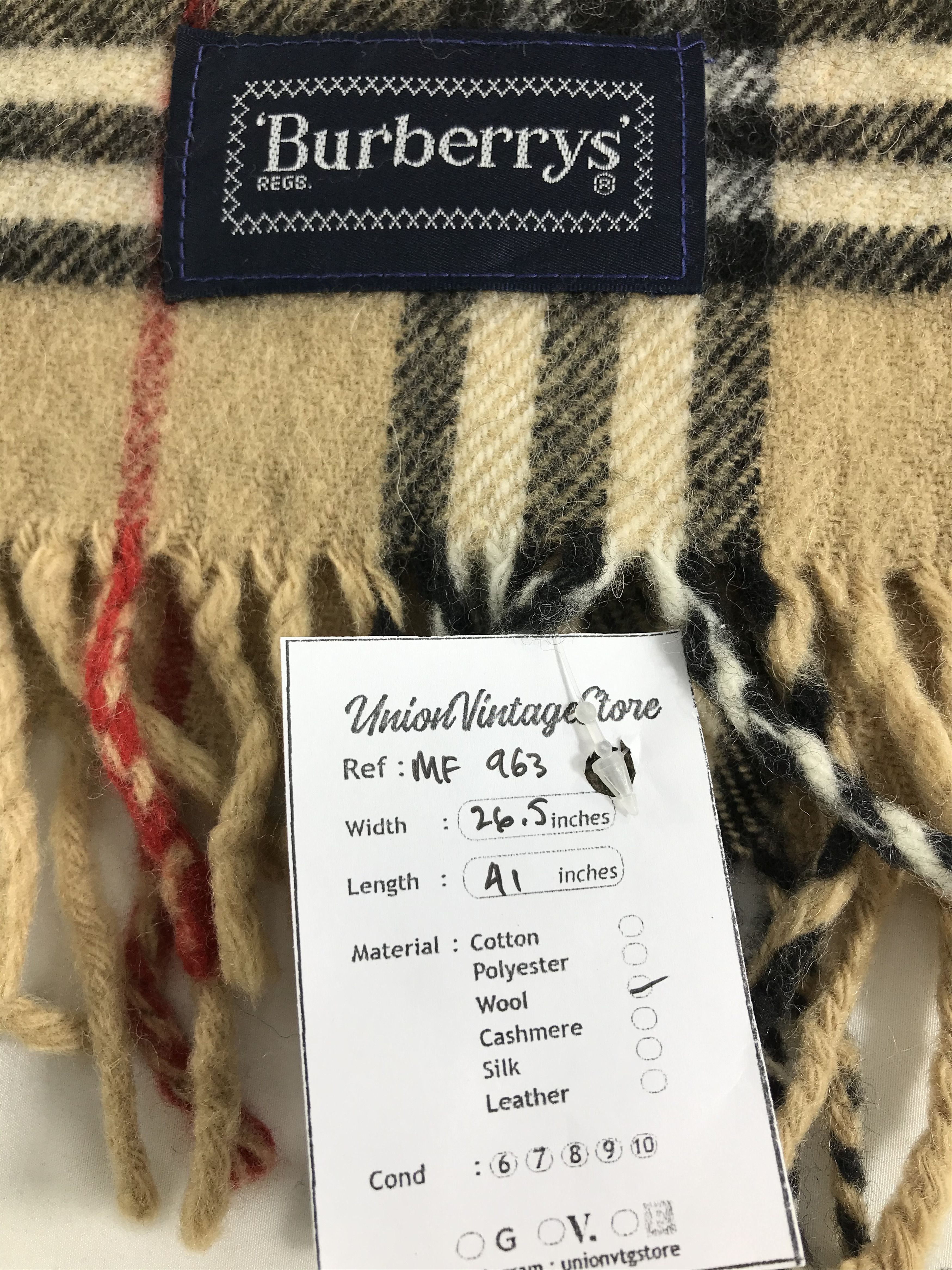 Burberry Vintage Burberry Scarf/Muffler/Neckwear MF963 Size ONE SIZE - 7 Thumbnail