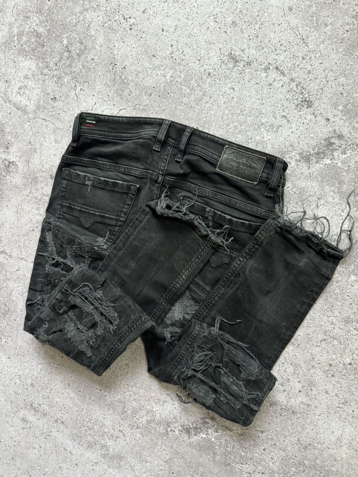Diesel Diesel Distressed Jeans Denim Dark Gray Rick Owen’s Style Size US 31 - 11 Thumbnail