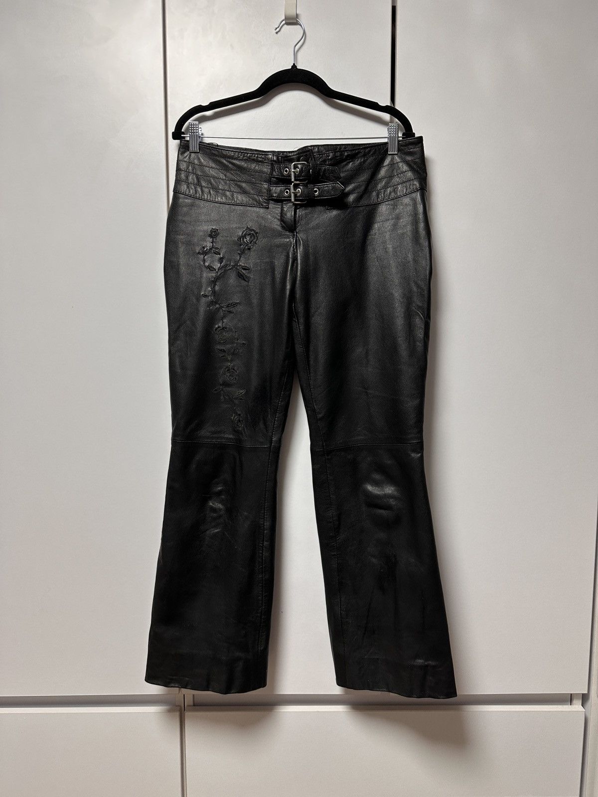 Other Leather pants with embroidery for women size M motorcycle Size 27" / US 4 / IT 40 - 1 Thumbnail