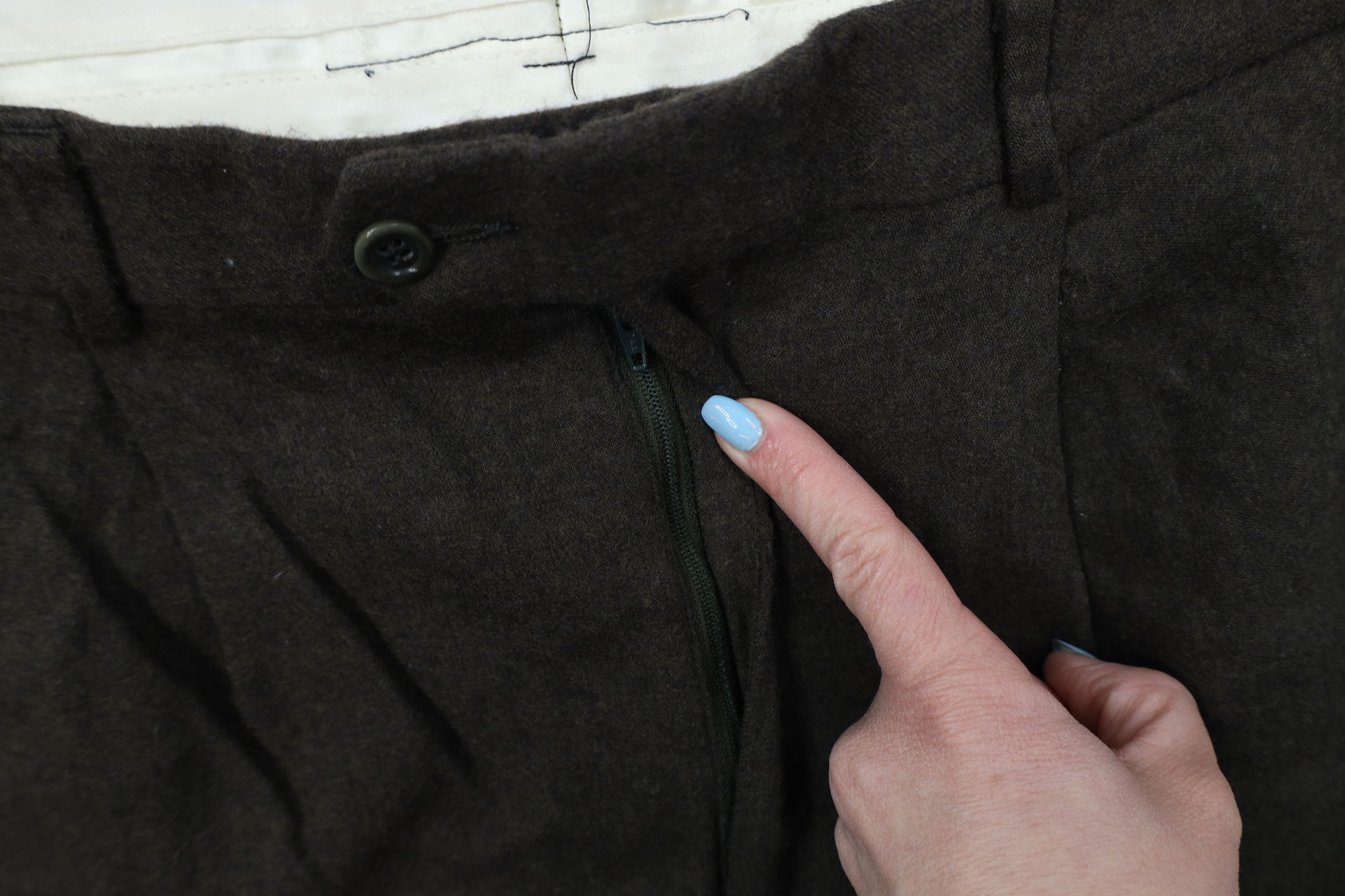 Vintage Vintage 90s Streetwear Wool Knit Wide Leg Chino Pants Green Size US 36 / EU 52 - 8 Thumbnail