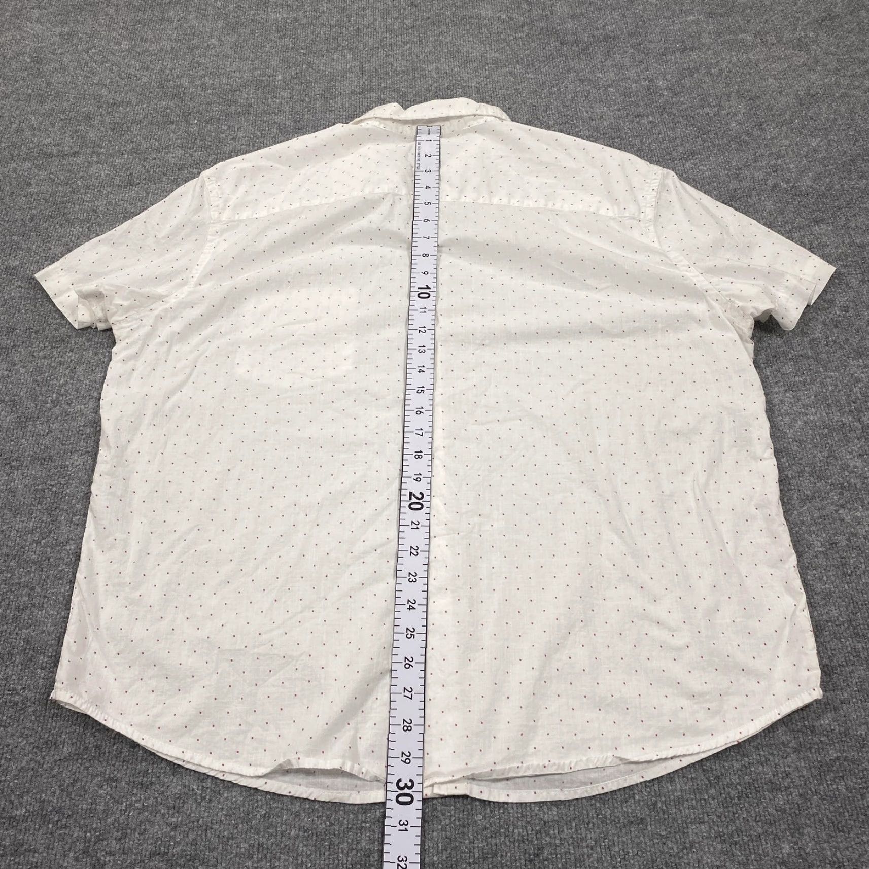 Vintage St. John's Bay Shirt Mens 2XL White Red Micro Dot Short Sleeve Button-Up Casual Size US XXL / EU 58 / 5 - 6 Thumbnail