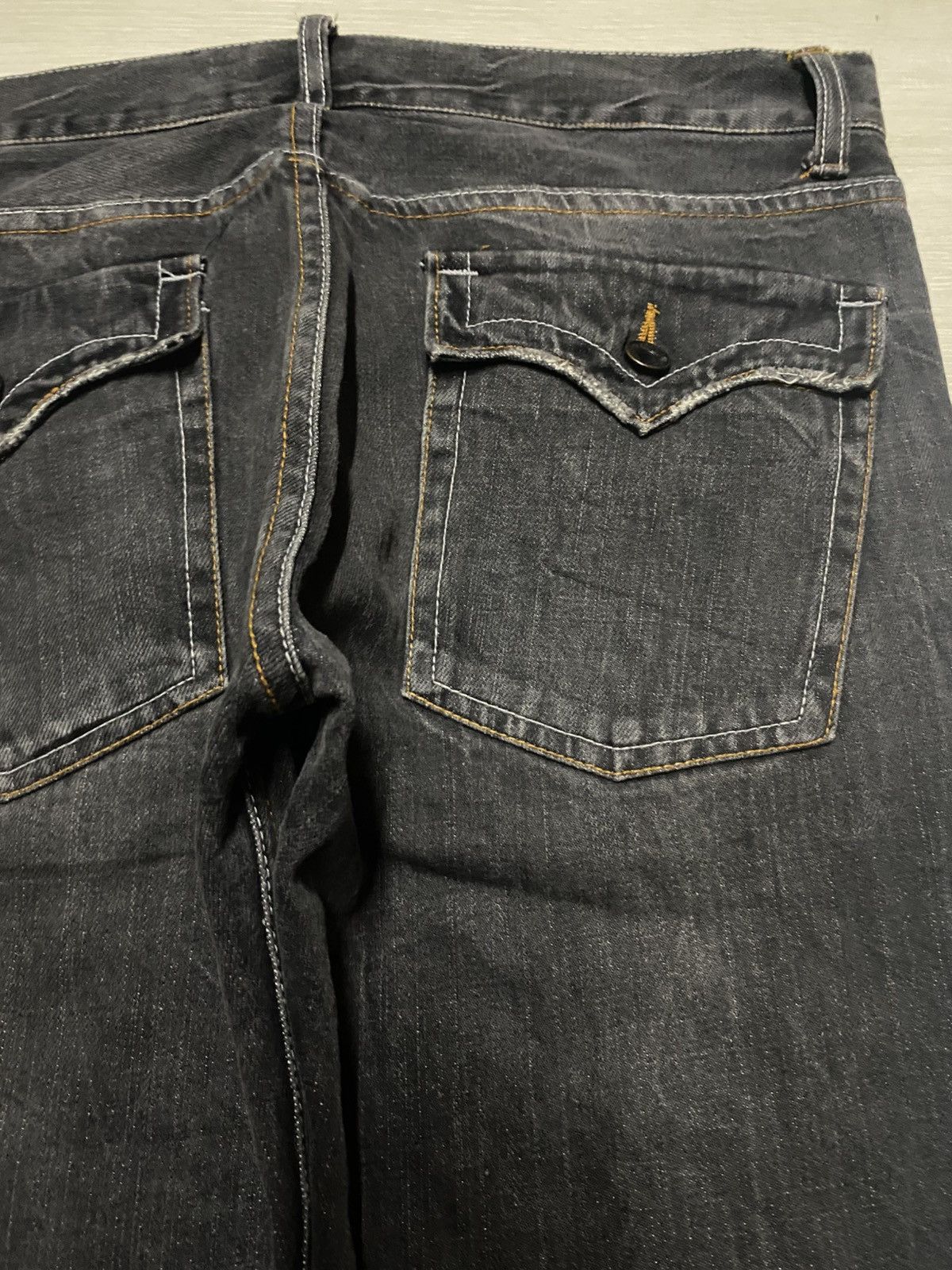 Japanese Brand Root Three vintage black denim jeans jeans Size US 32 / EU 48 - 6 Thumbnail