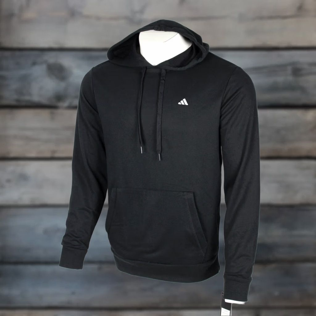 Adidas Adidas Men's Go To Hoodie Sweatshirt M Medium Black Embroidered Logo Hoodie Size US M / EU 48-50 / 2 - 1 Thumbnail