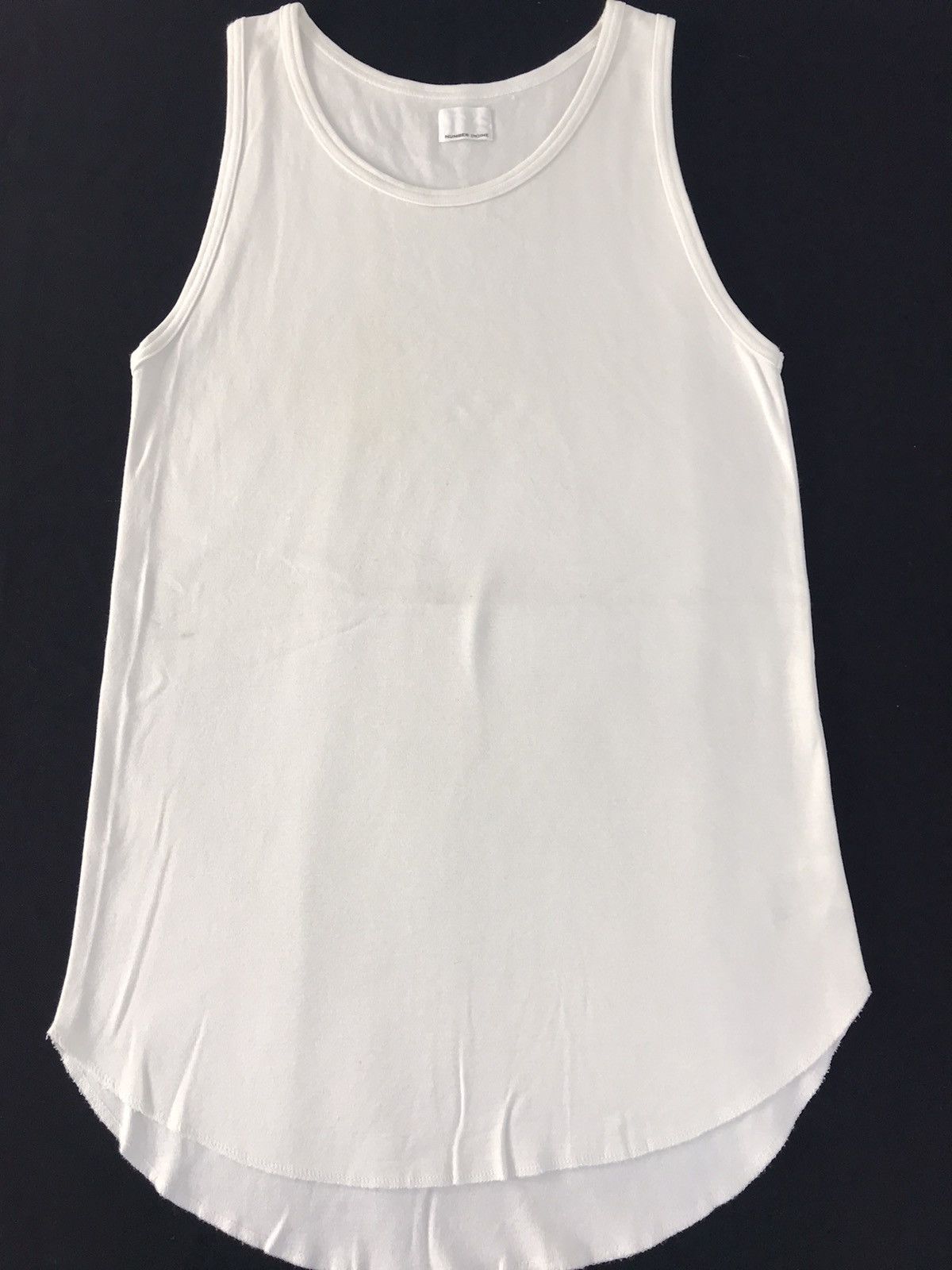 Japanese Brand Number (N)ine White Inner Thin Singlet Sleeveless Tee Size US S / EU 44-46 / 1 - 3 Thumbnail