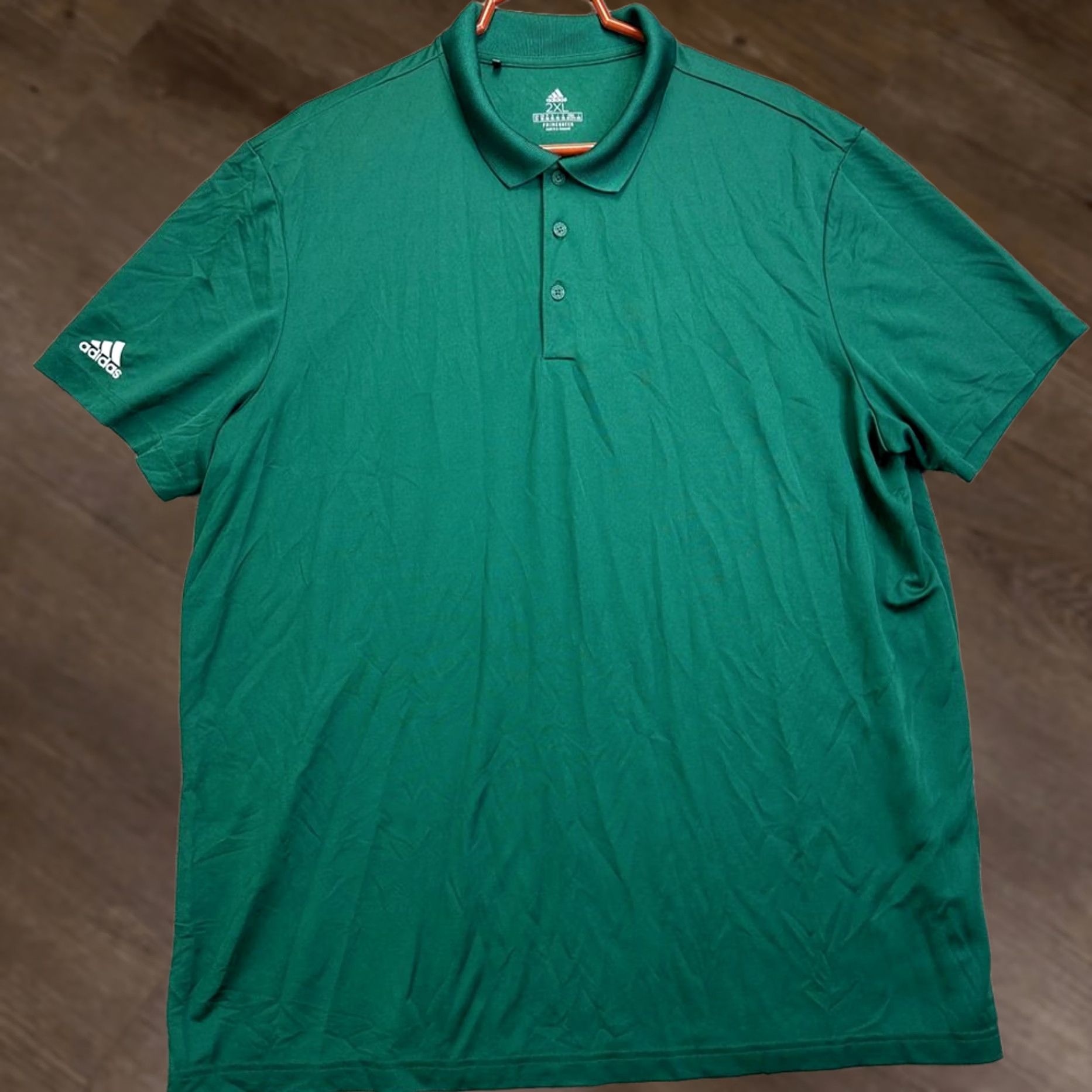 Adidas adidas Shirt Mens 2XL Green Adult Prime Golf Polo Athletic Short Sleeve Rugby Size US XXL / EU 58 / 5 - 1 Thumbnail