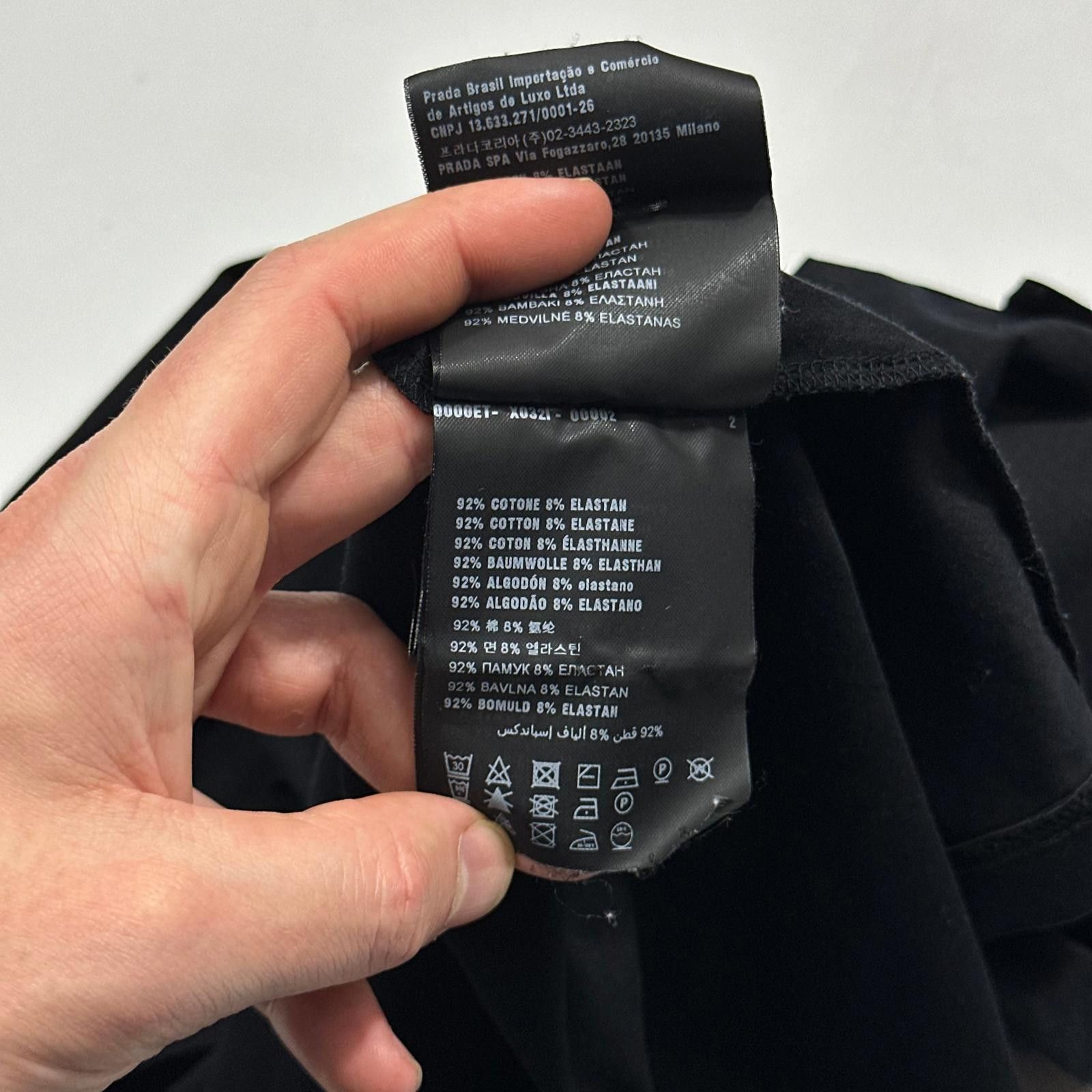 Prada Prada 2017 Black Soft Cotton Pocket Logo T-shirt - XL (L) Size US L / EU 52-54 / 3 - 6 Thumbnail