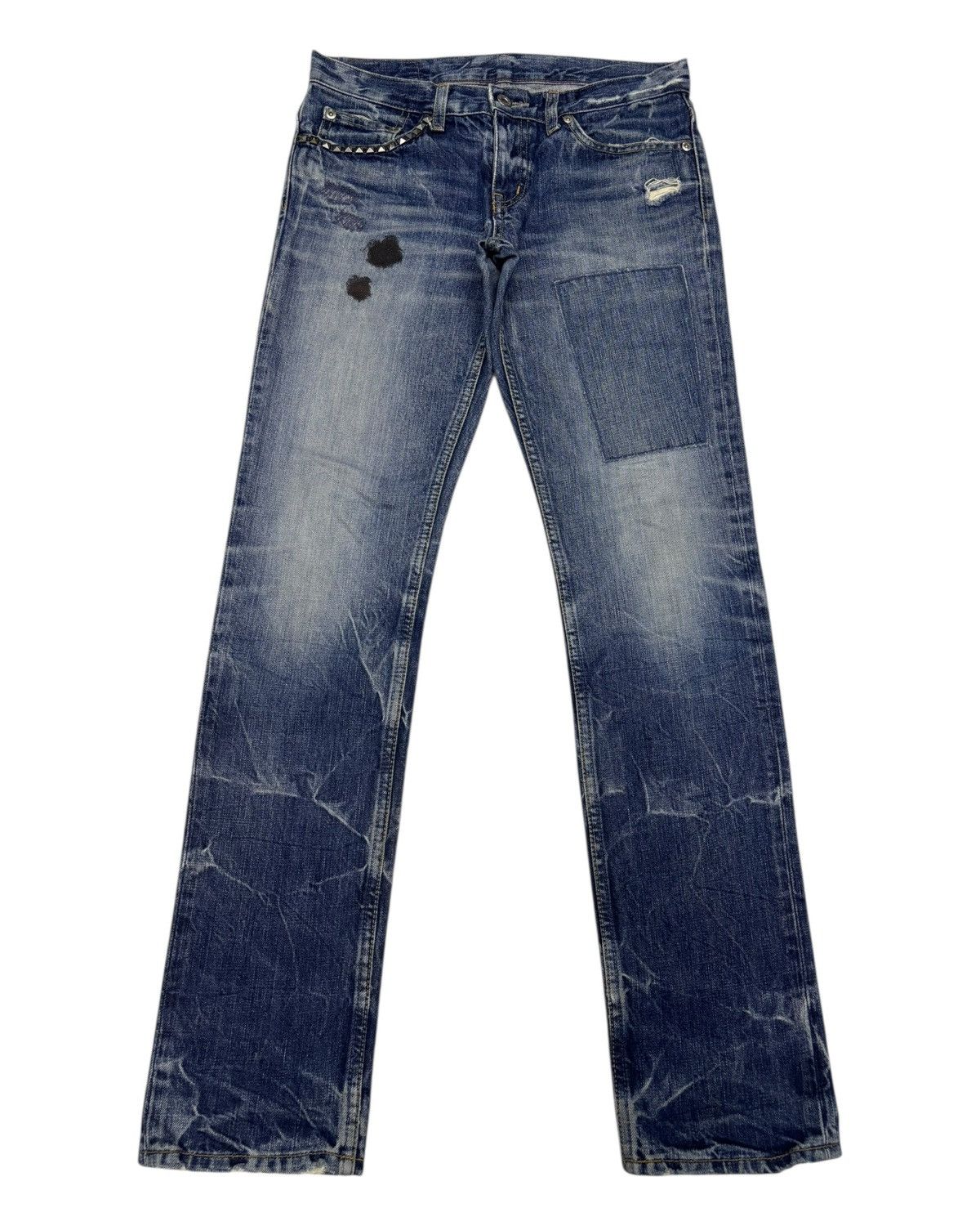 Hysteric Glamour × Undercover 💥HYSTERIC GLAMOUR GRAIL ARCHIVE PUNK STUDDED JEANS Size 31" - 3 Thumbnail