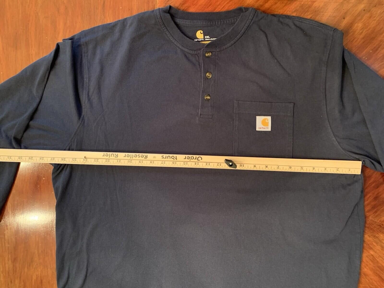 Carhartt 2XL Gray Long Sleeve Original Fit Pocket Workwear Men's Size US XXL / EU 58 / 5 - 3 Thumbnail