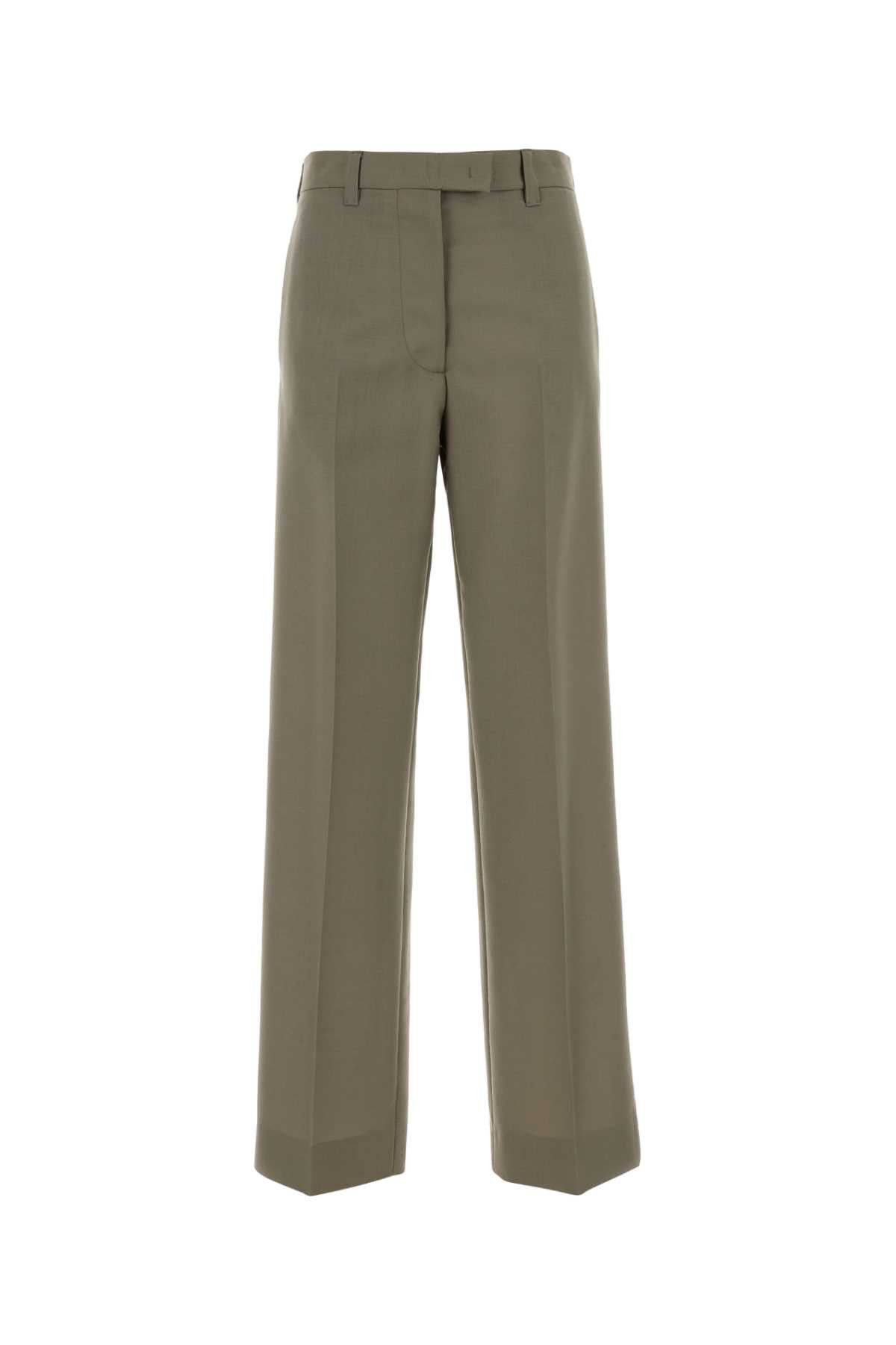 Miu Miu Sage Green Mohair Blend Palazzo Pant Size 28" / US 6 / IT 42 - 1 Thumbnail