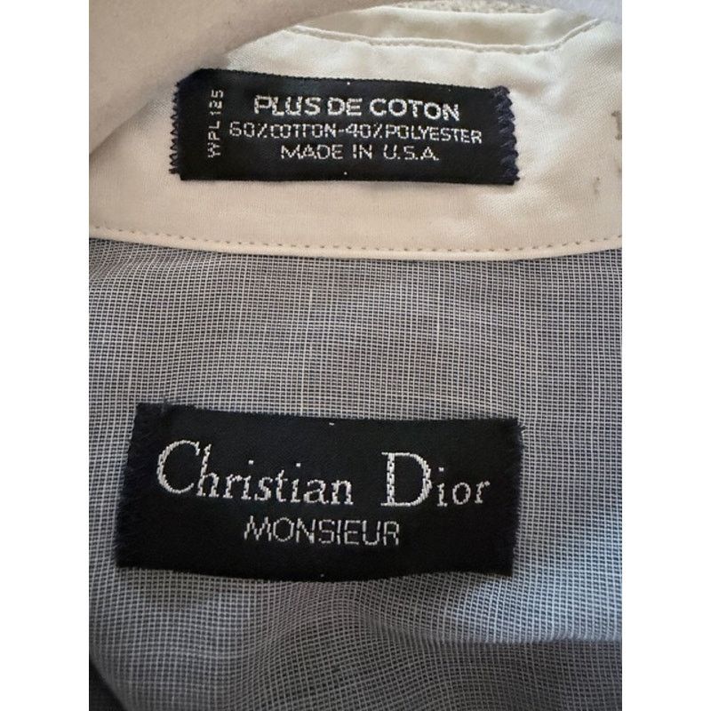Christian Dior Monsieur Vintage Christian Dior Monsieur Blue Shirt White Collar 14½ Size US S / EU 44-46 / 1 - 5 Thumbnail