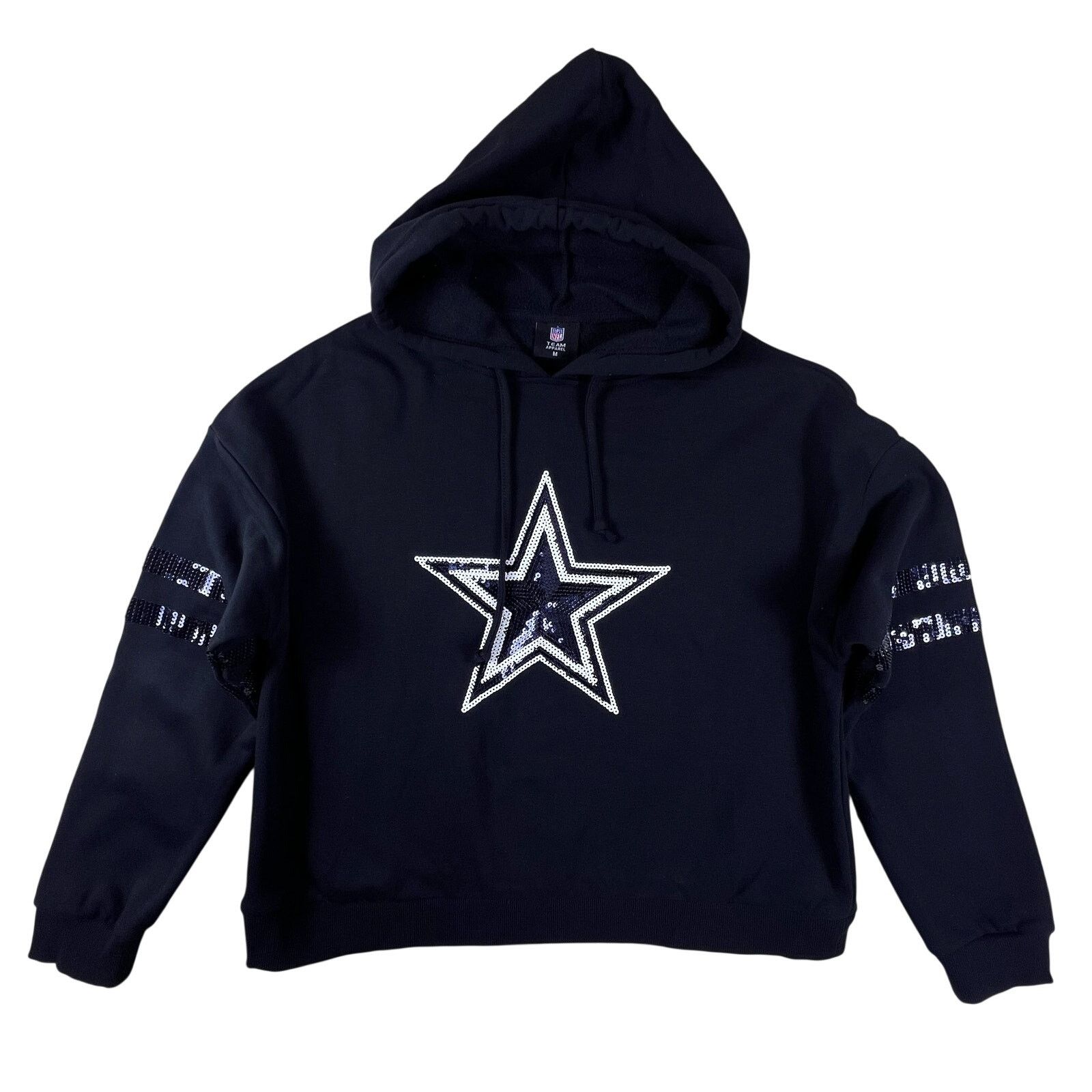 NFL Dallas Cowboys Cropped Hoodie M | Sequin Star Black Fleece Size M / US 6-8 / IT 42-44 - 3 Thumbnail