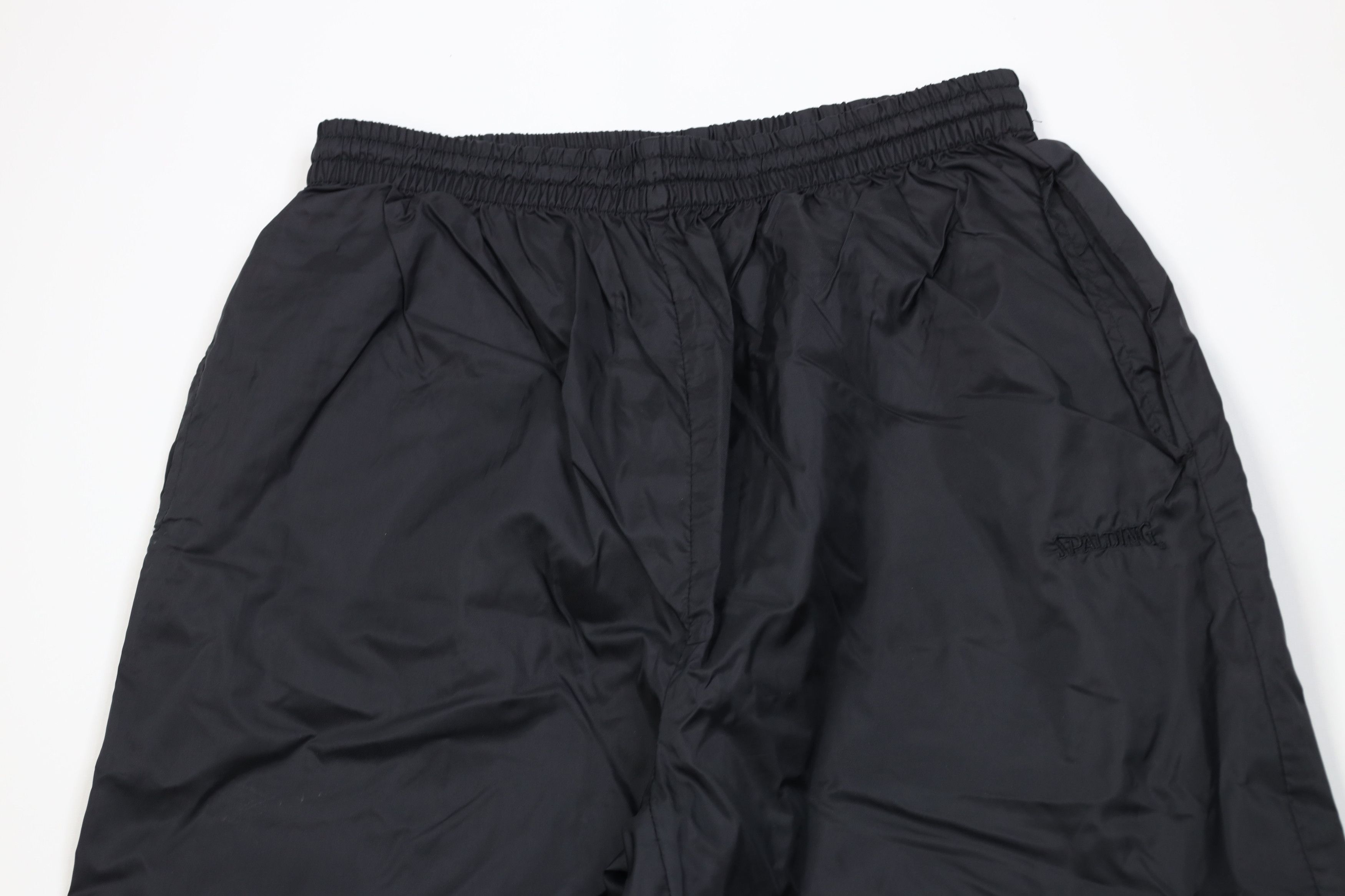 Vintage Vintage 90s Streetwear Cuffed Windbreaker Jogger Pants Black Size US 34 / EU 50 - 2 Thumbnail