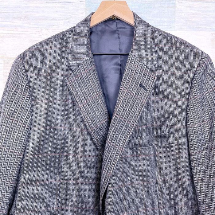 Hickey Freeman Hickey Freeman Wool Sport Coat Gray Windowpane Mens 48R ...