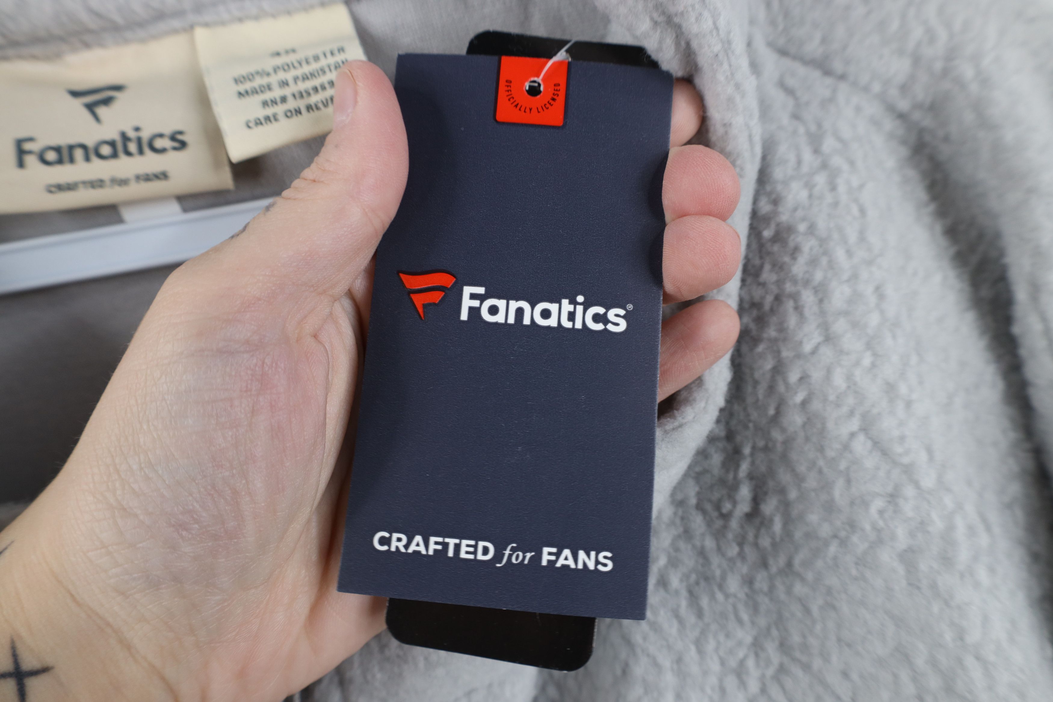 Vintage New Fanatics Football Half Zip Fleece Pullover Sweater Size 4XL / US 24-26 - 5 Thumbnail