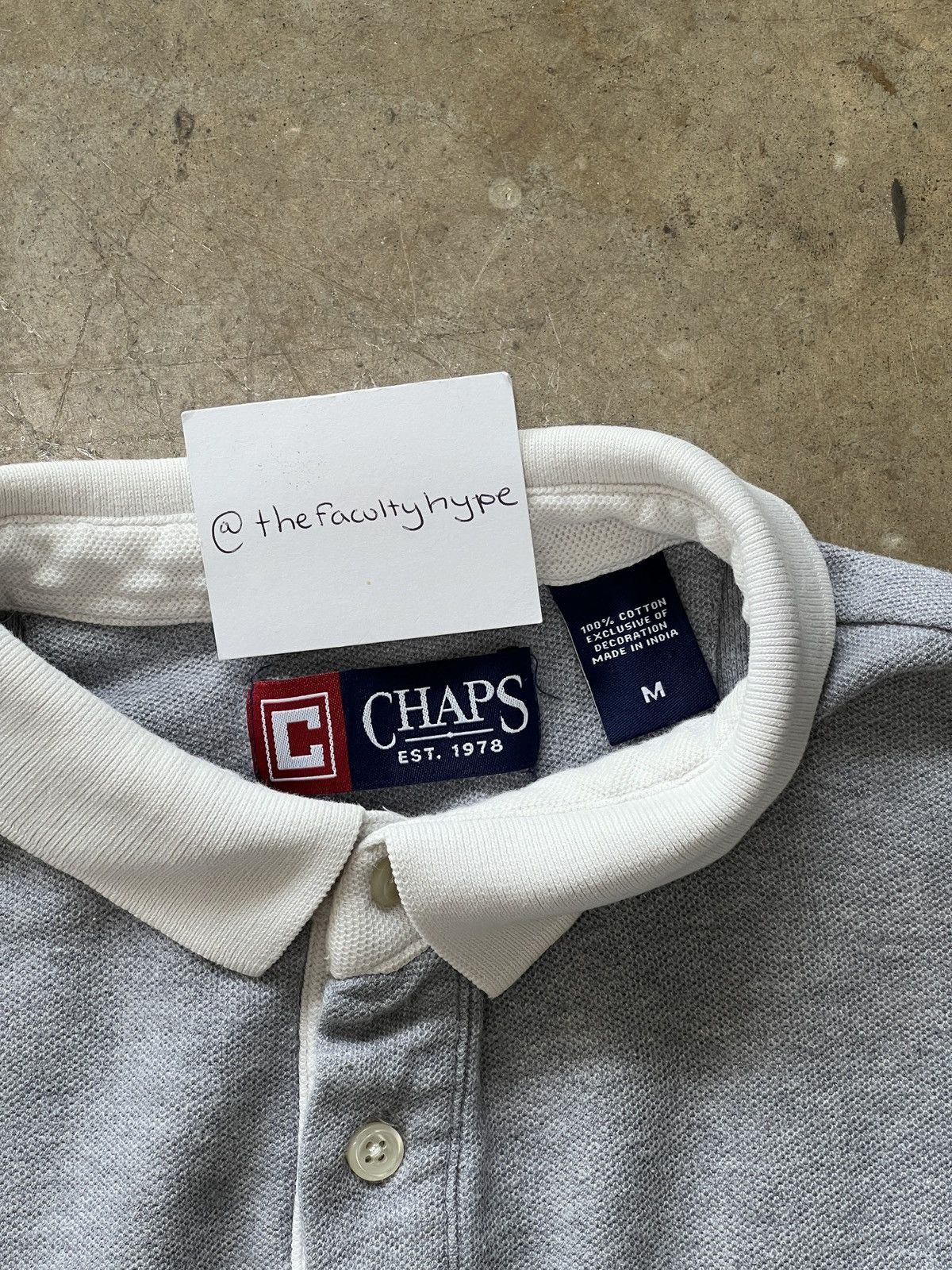 Chaps × Vintage Chaps Stripe Collar Polo Long Sleeve Medium Size US M / EU 48-50 / 2 - 3 Thumbnail